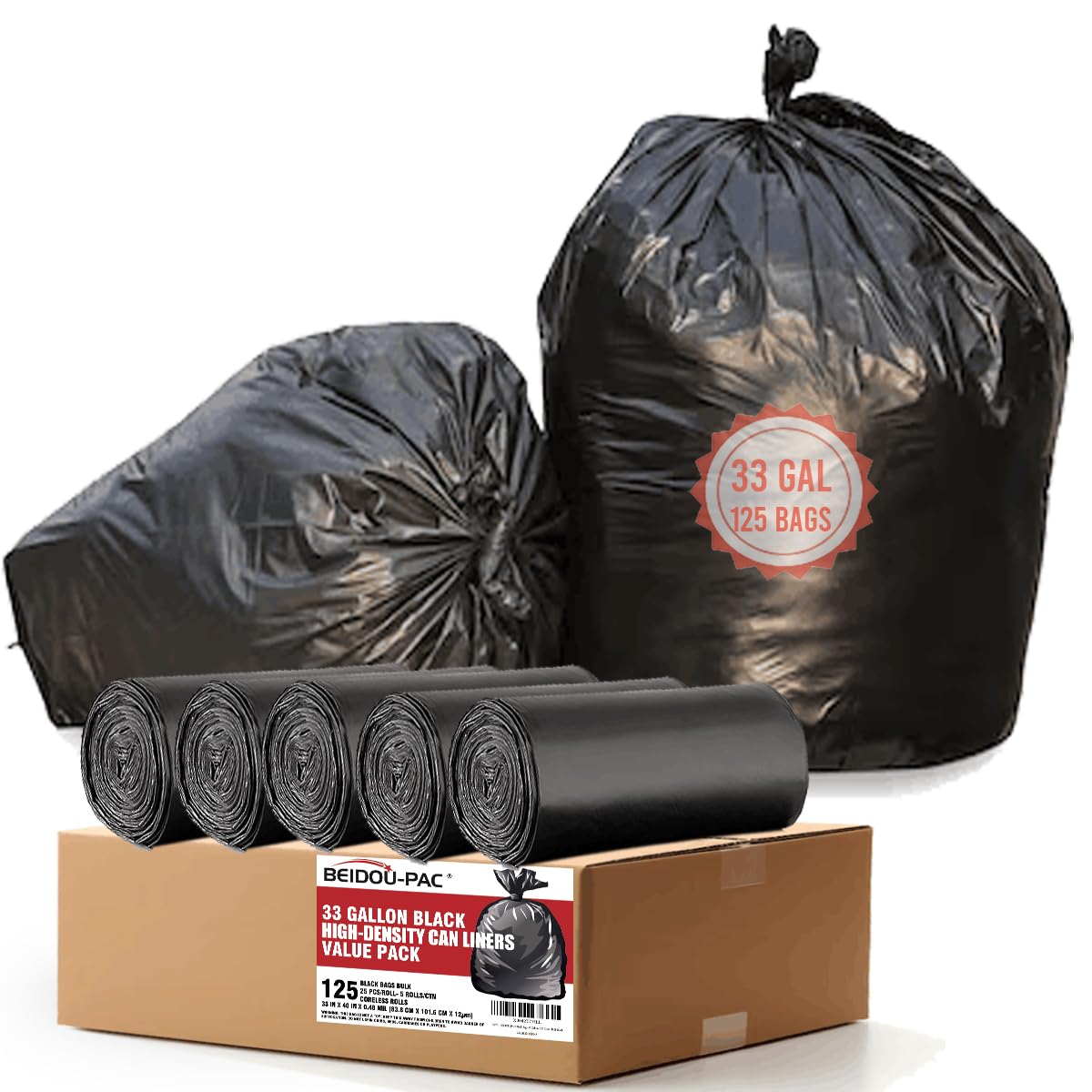 33 Gallon Trash Bags (125 Count)