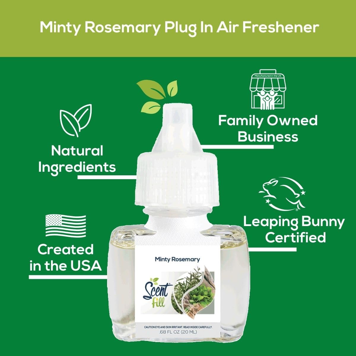 Minty Rosemary Plug in Air Freshener (2.72 Fl Oz)