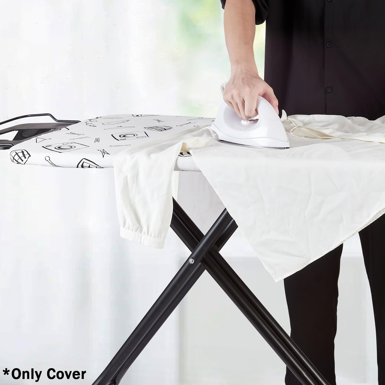 Extra Wide Ironing Board Cover and Pad 18 x 54 inch Heat Reflective with Hook and Loop Fasteners