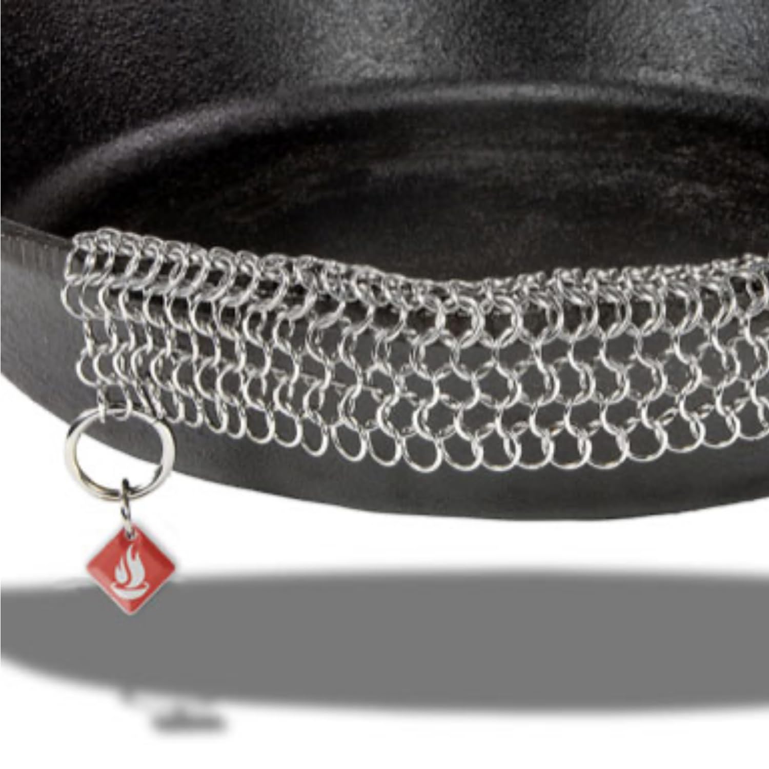 Knapp Made CM Scrubber 9" x 6" Small Ring Chainmail Cast Iron Scrubber