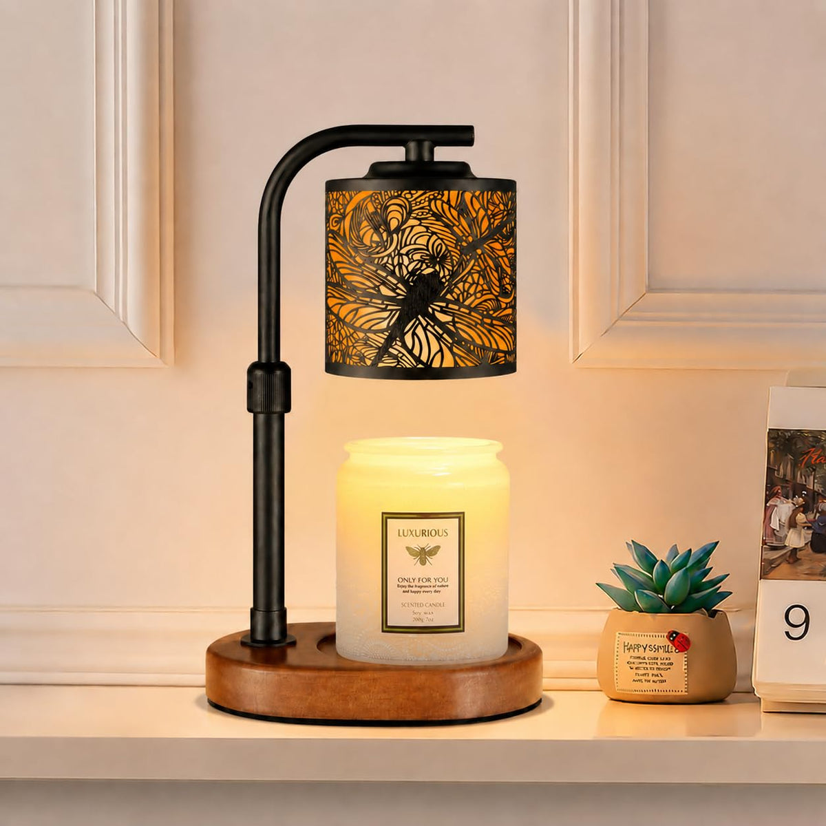 Candle Warmer Lamp with Timer Dragonfly Electric Candle Lamp Warmer