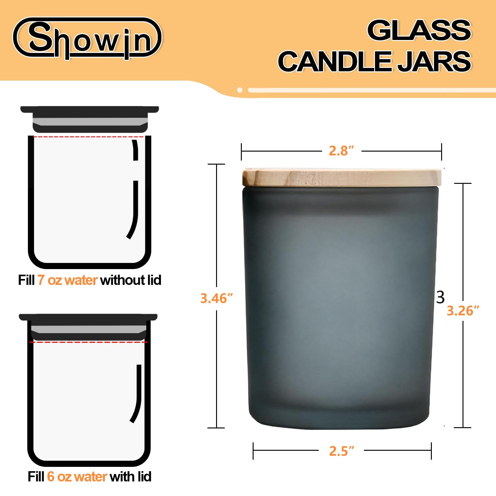 Thick Candle Jars for Making Candles 12 Pcs (12 Count)