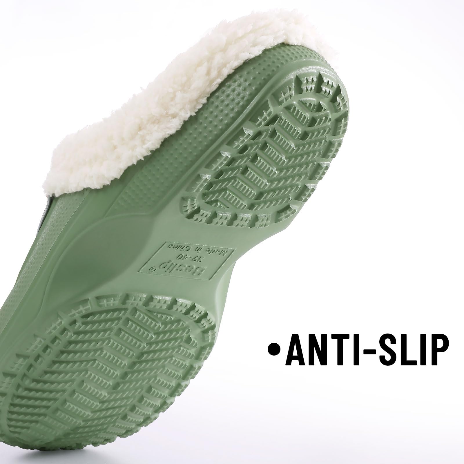 Fur Lined Clogs for Women & Men Fuzzy Slippers with Memory Foam