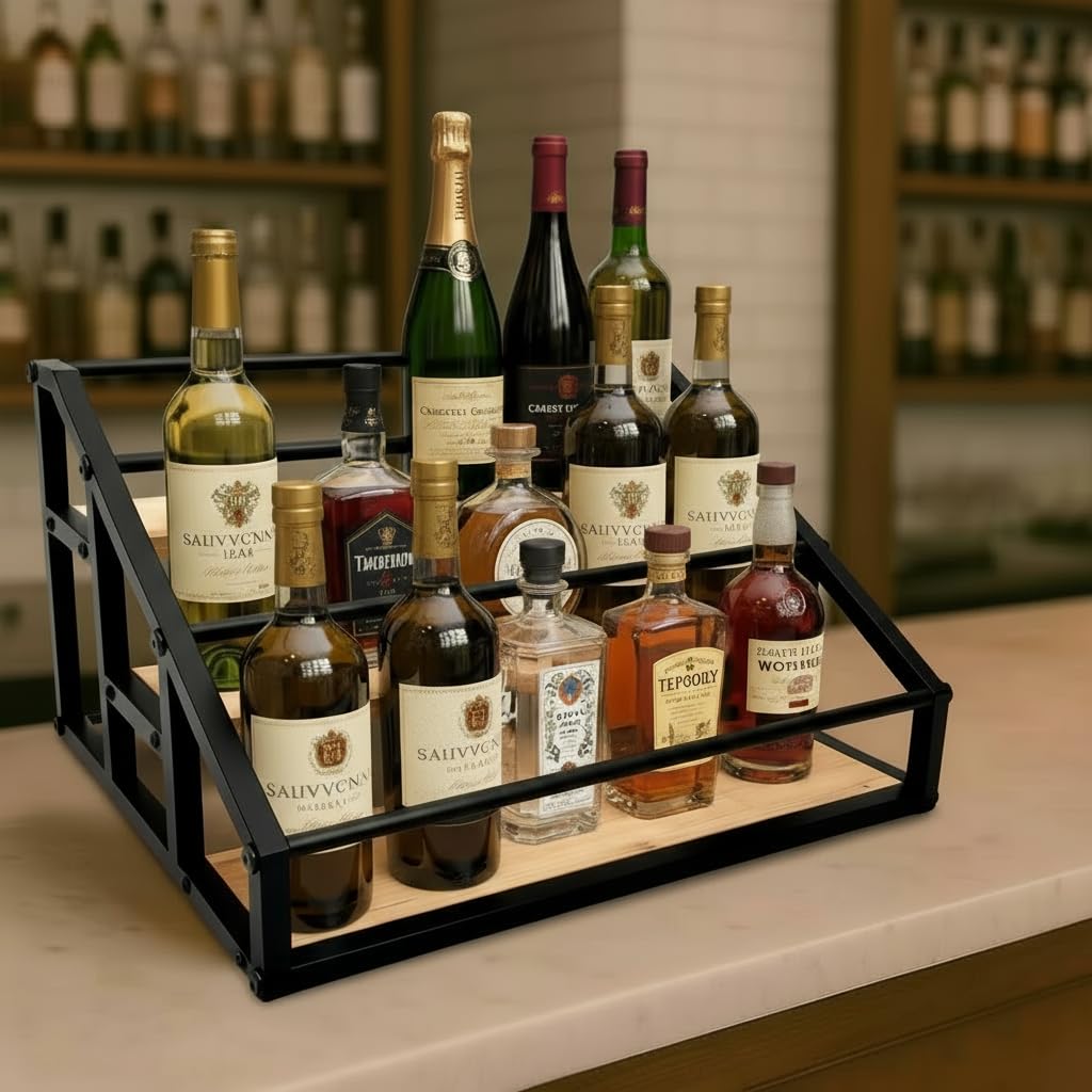 3 Tier Liquor Bottle Display Shelf