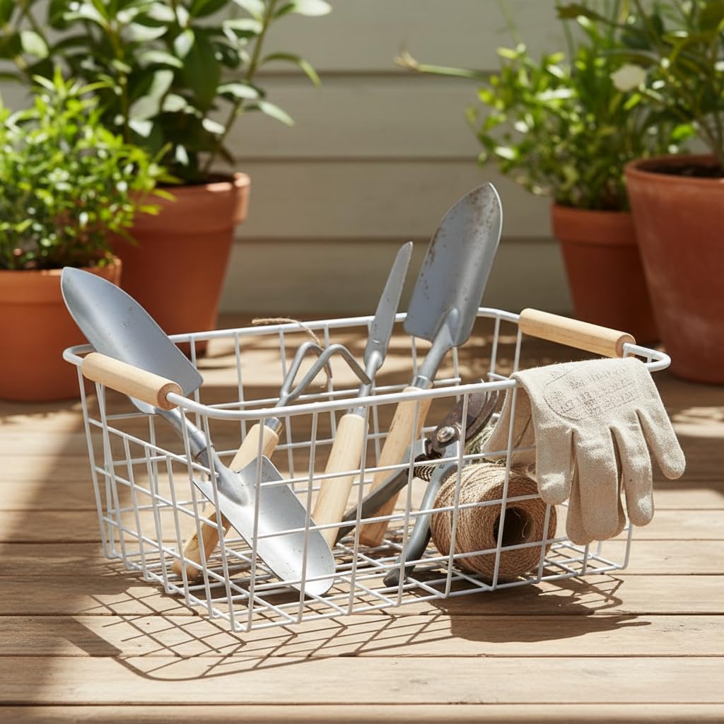 Kitchen Wire Baskets Farmhouse Decor Metal Food Storage Organizer (4 Count)