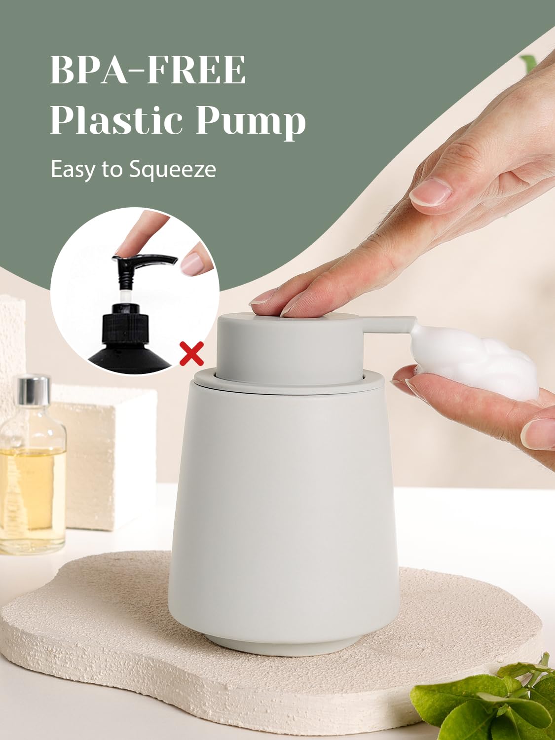 Ceramic Foaming Soap Dispenser