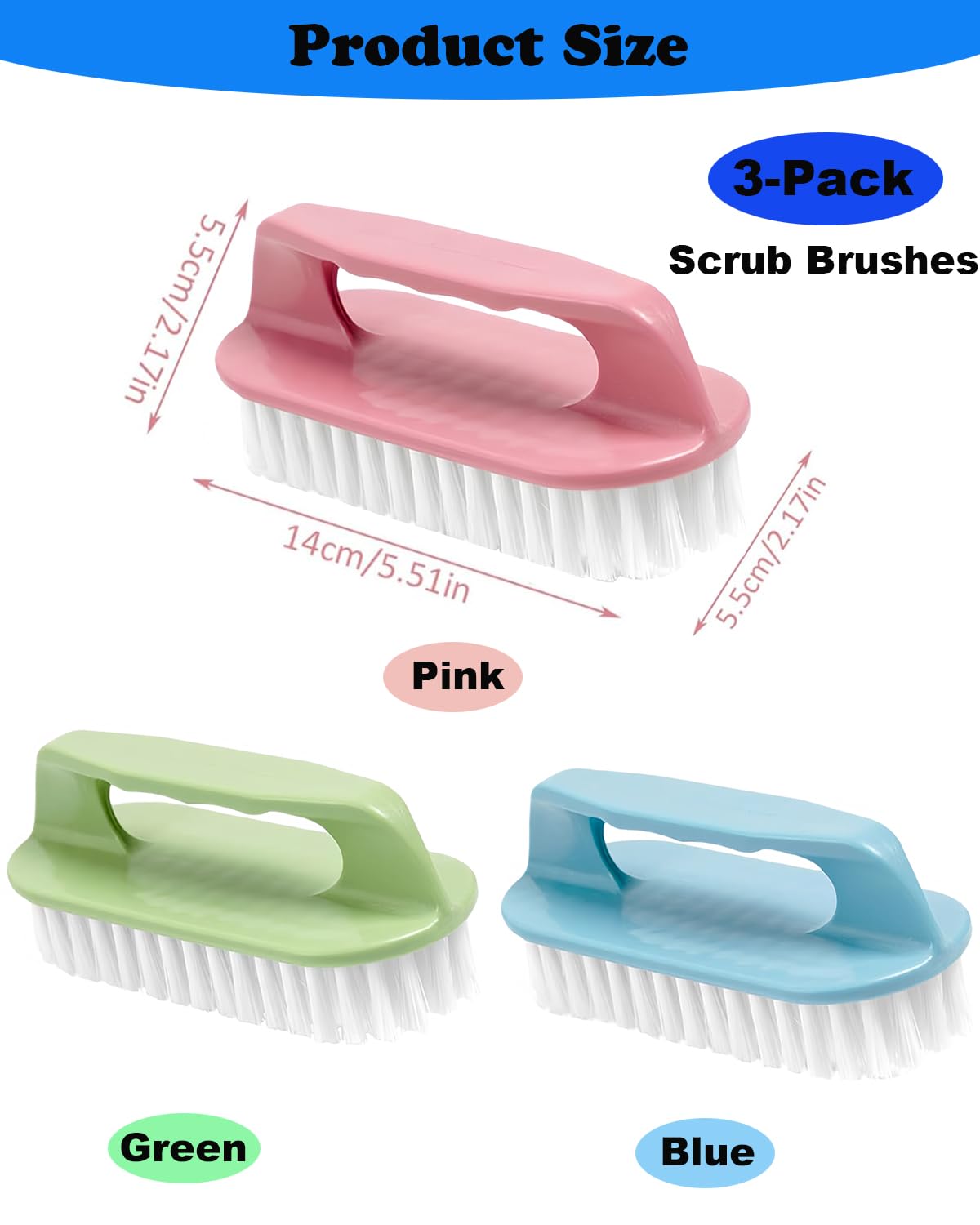 Scrub Brush for Cleaning (3 Count)