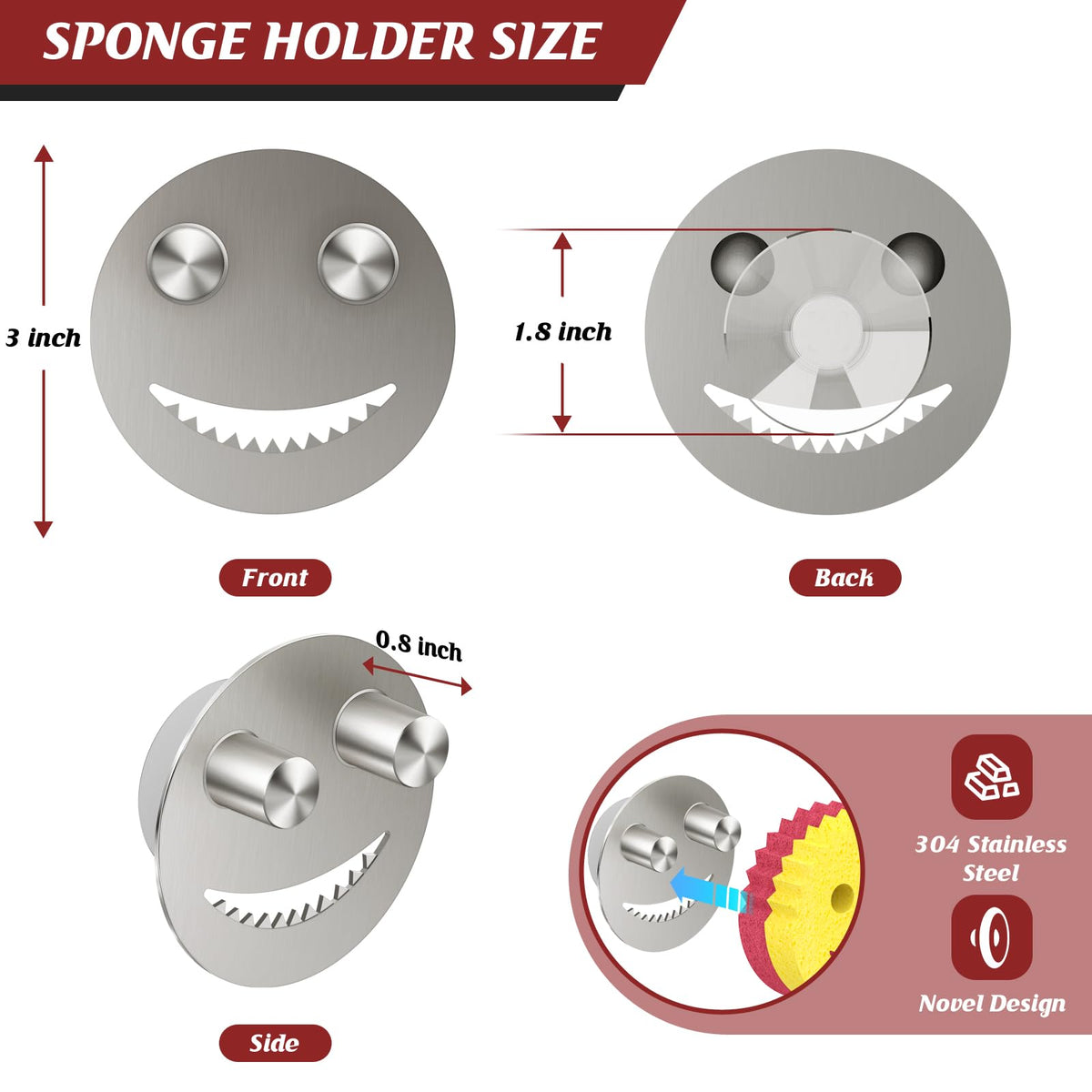 Sponge Holder for Kitchen Sink