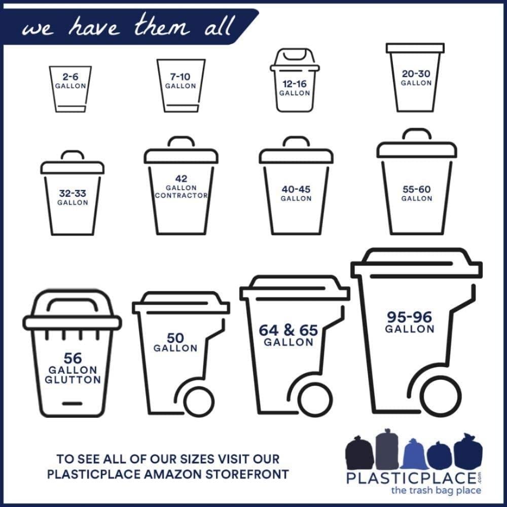 12 16 Gallon Compostable Trash Bags │ 1Mil │ Green Tint Garbage Can Liners │ 24” x 33” (100 Count)
