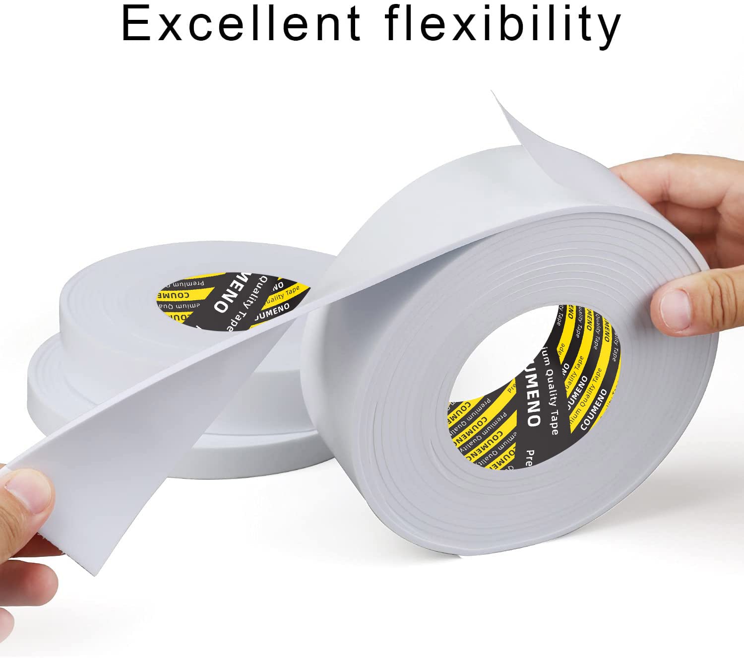 White Foam Tape Weather Stripping Sealing Sponge (16.4 Foot)