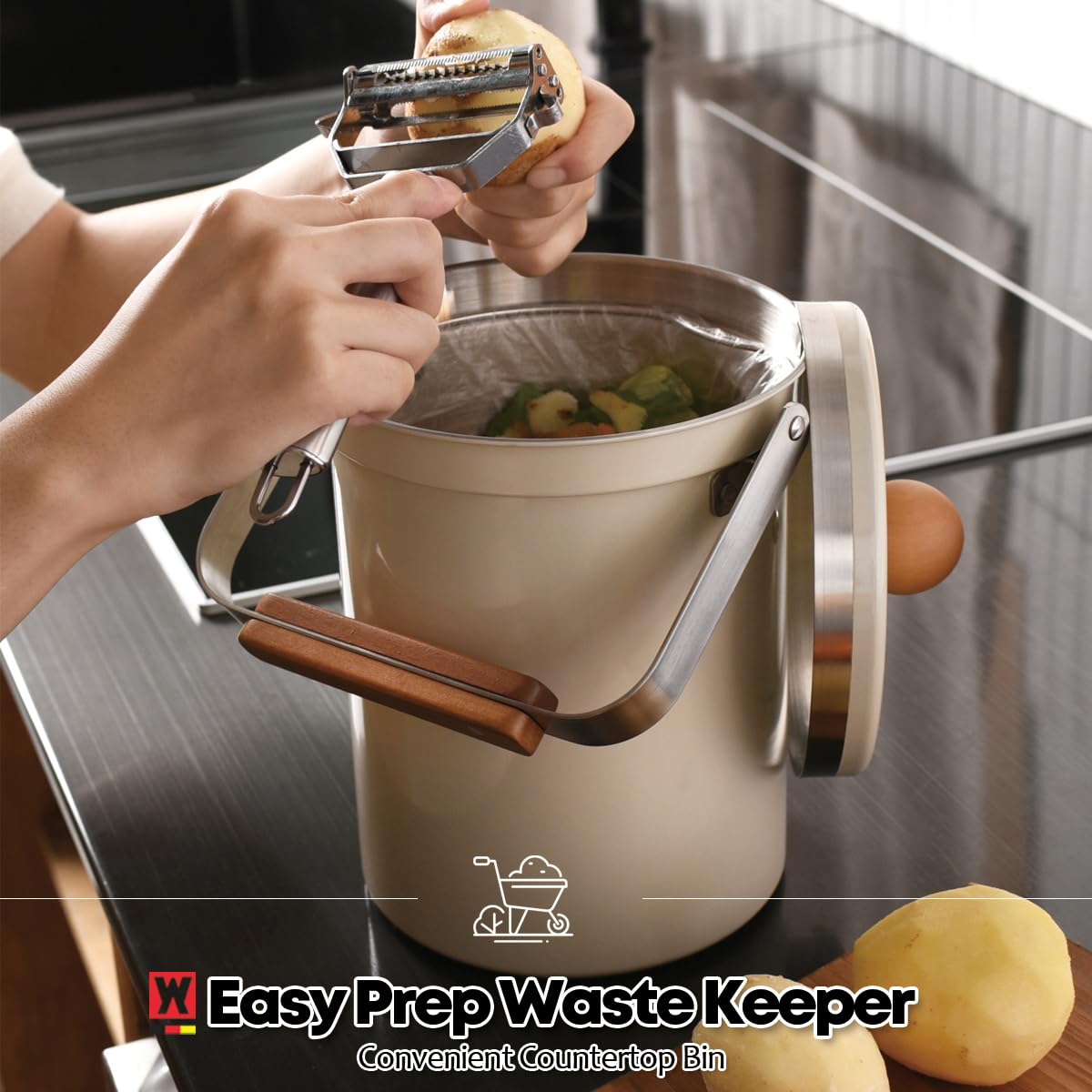 Kitchen Countertop Compost Bin 101ounces