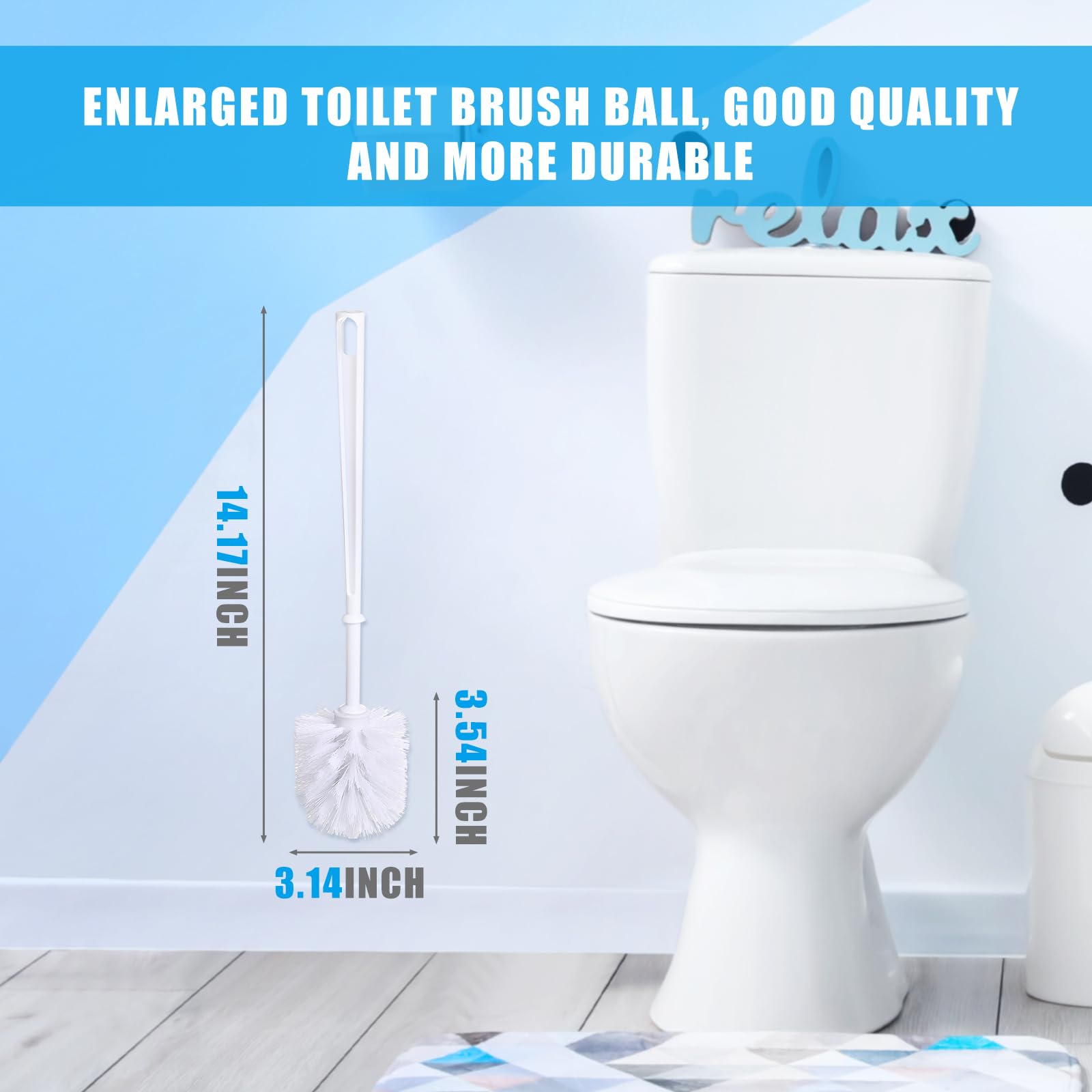 50 Pcs White Toilet Brush (50 Count)