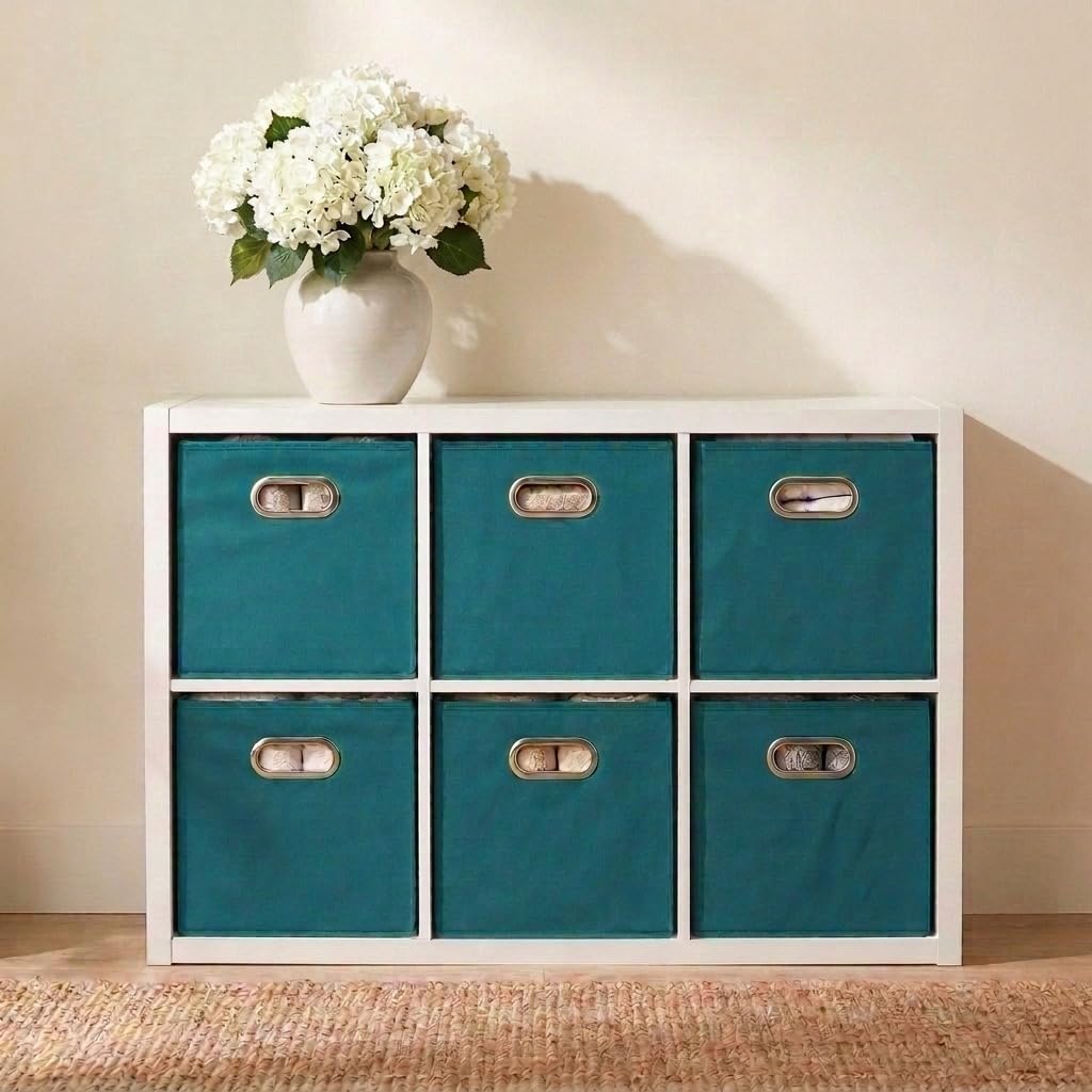 Fabric Storage Bins in Strong Poly‑Woven Fabric (6 Count)