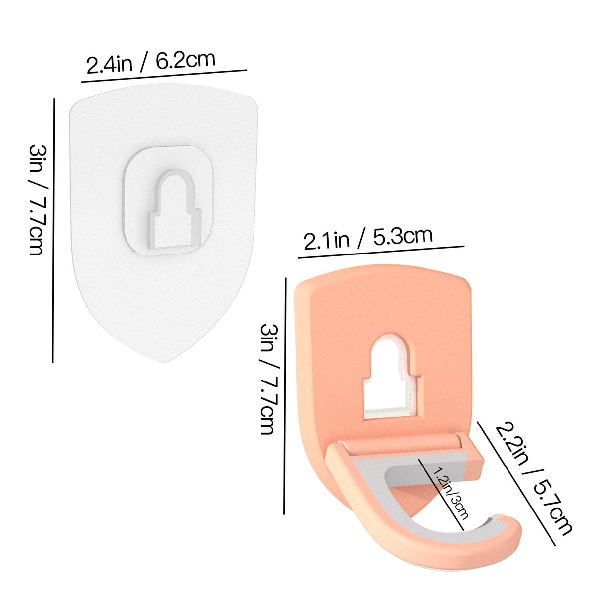 Broom Holder Wall Mount Self Adhesive (5 Count)