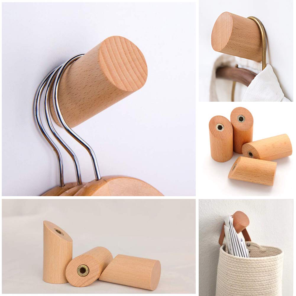 Wood Wall Hooks (4 Count)