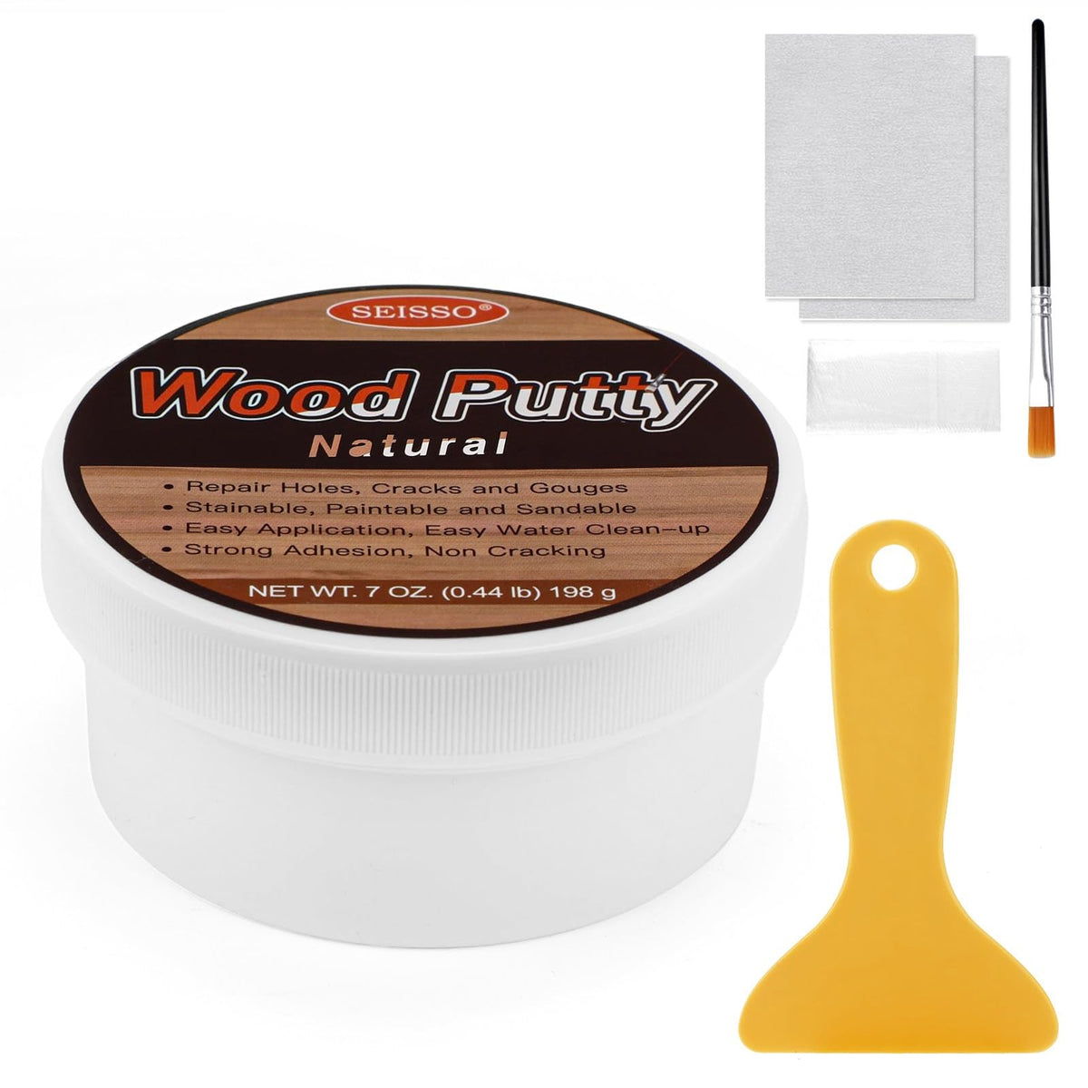 Wood Filler Natural Wood Putty for Trim (7 Ounce)