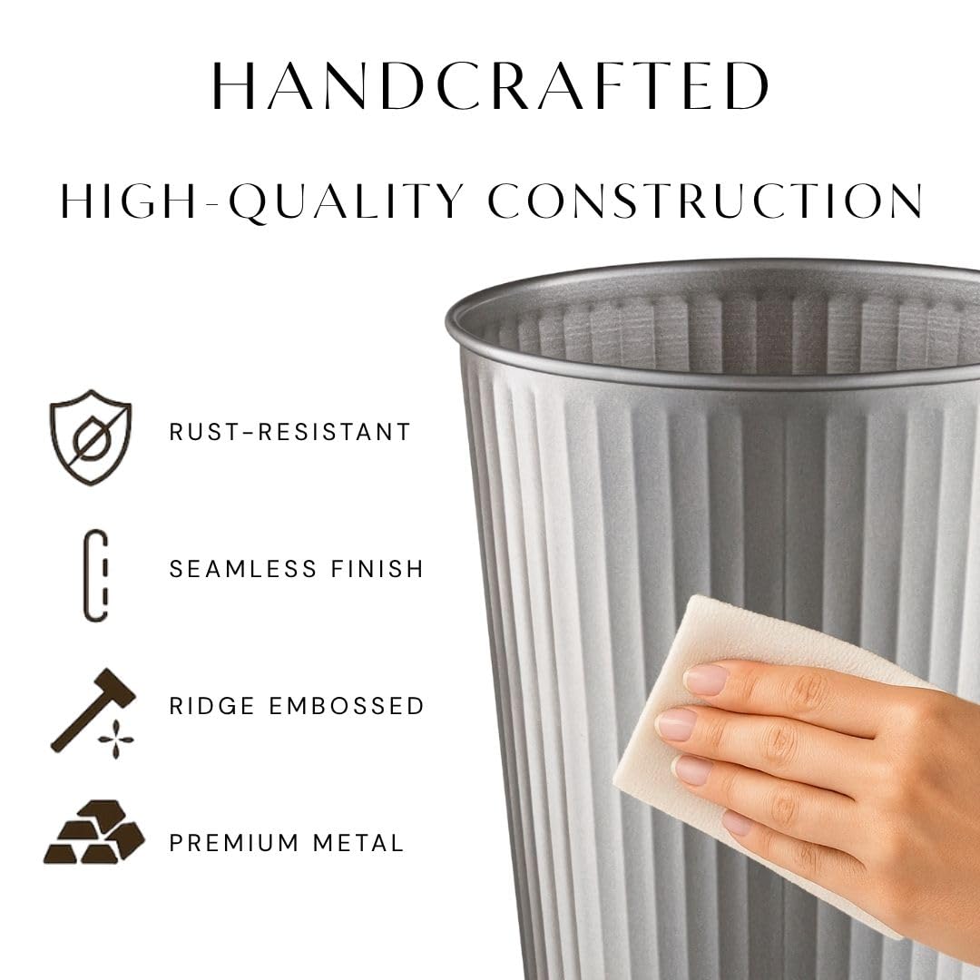 Metal Bathroom Trash Can