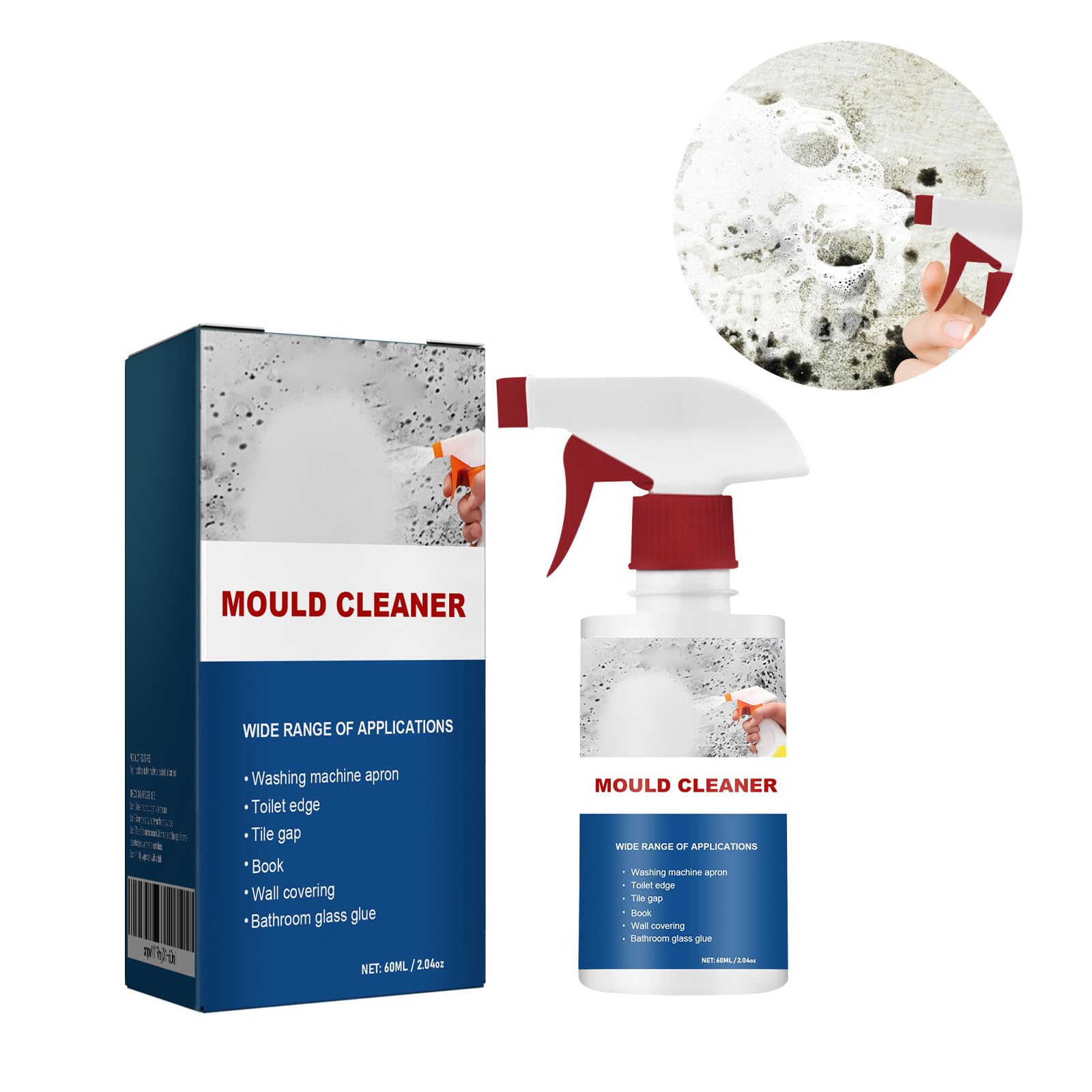 Mould Cleaner Spray Powerful Foam Cleaning Spray (2.04 Fl Oz)