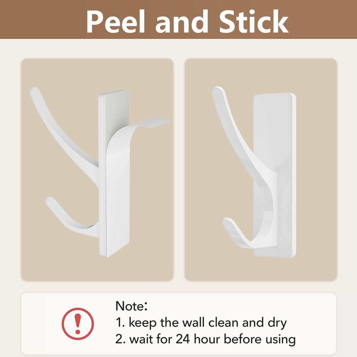 White Self Adhesive Hook (10 Count)