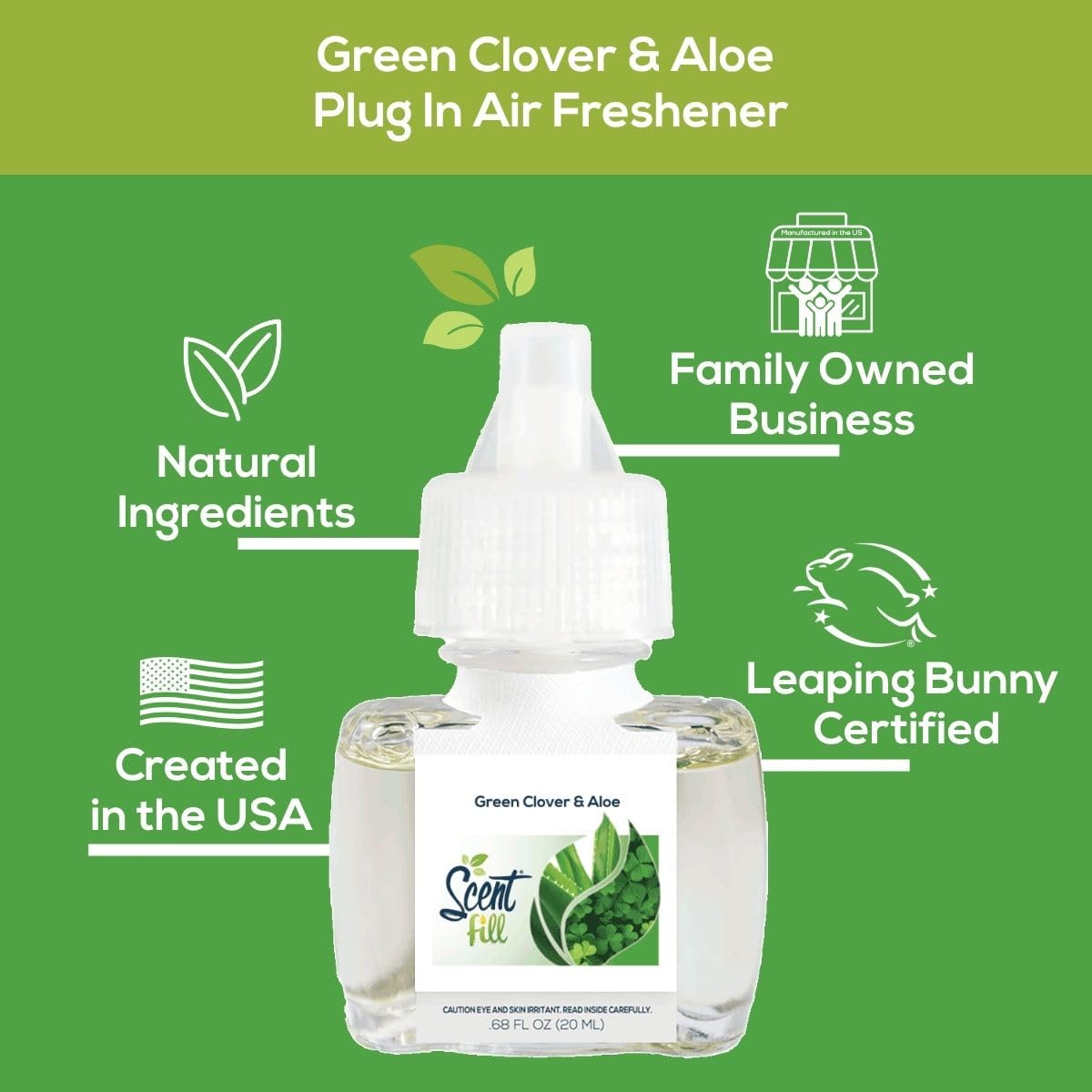 Green Clover & Aloe Plug in Air Freshener (2.72 Fl Oz)