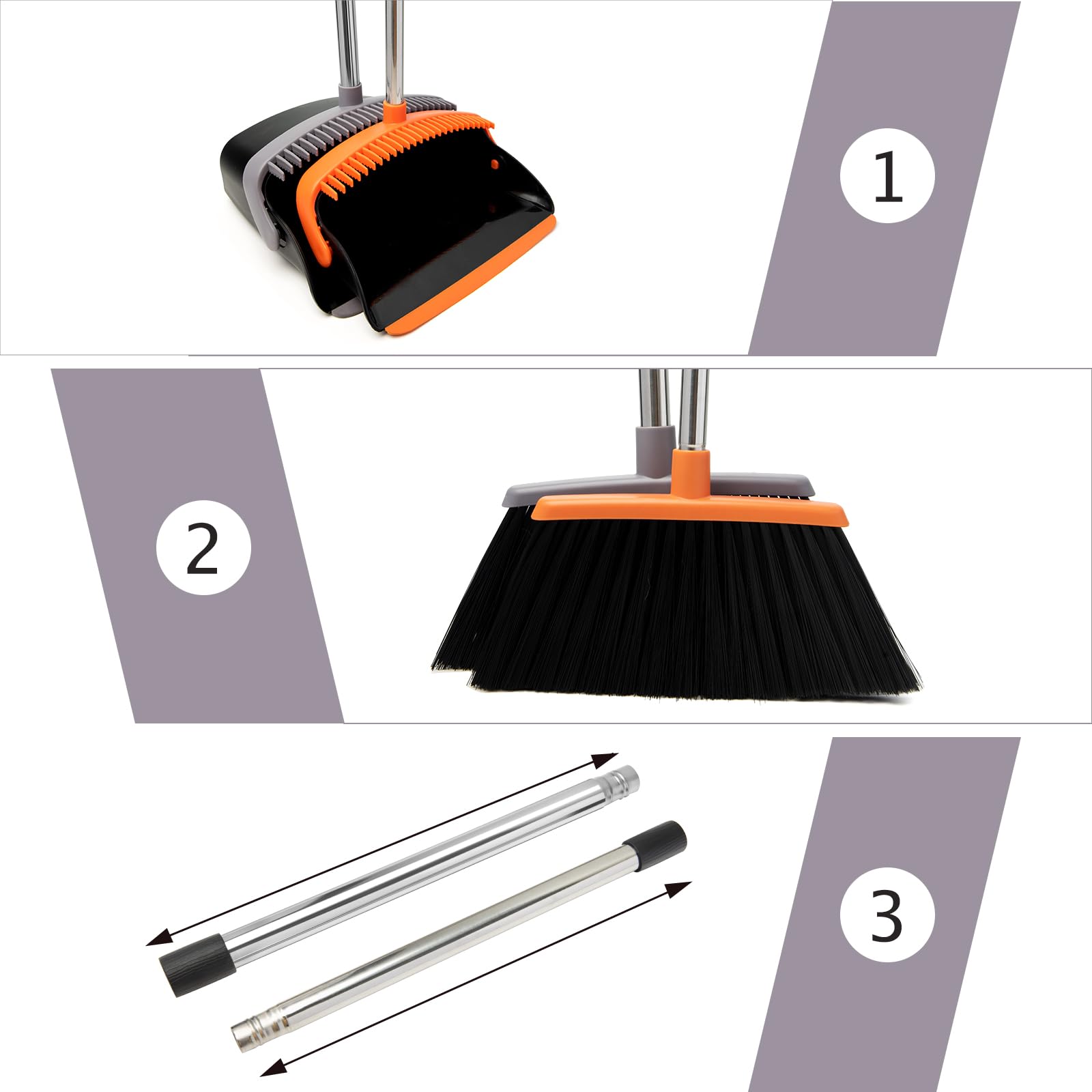 Broom and Dustpan Combo Set