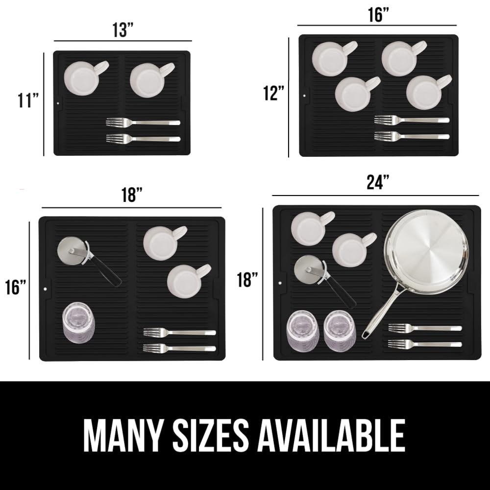 100% BPA Free Patented Silicone Dish Drying Mat for Kitchen Counter
