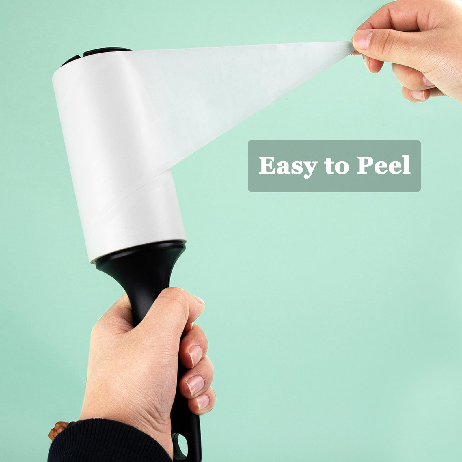 4.6 inch Giant Lint Roller Refills Compatible with Evercare Giant Lint Rollers and T Handle Lint Roller Extreme Stick Pet Hair Remover Adhesive Refills 5 Rolls 60 Sheets per Roll Total 300 Sheets (300 Count)