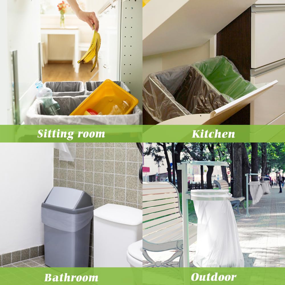 Medium Clear Trash Bags 8 Gallon 200 Count Kitchen Garbage Bags