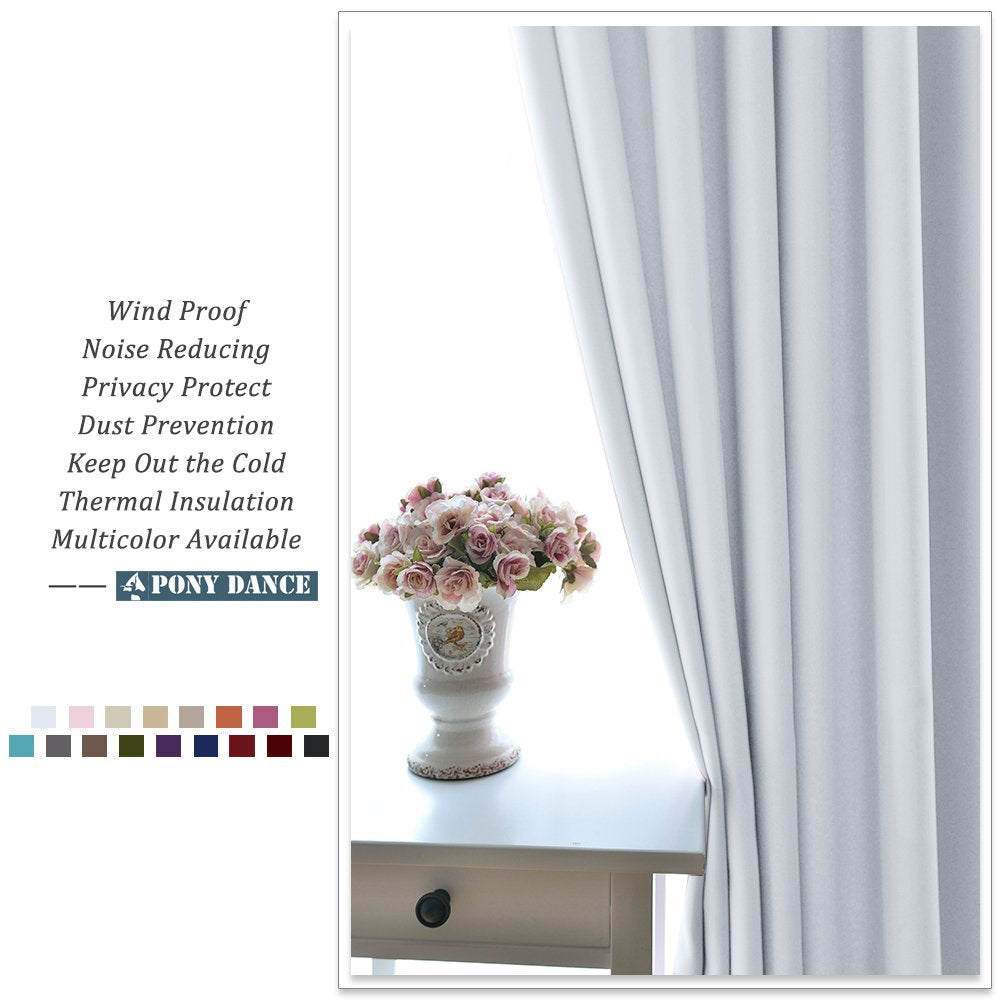 Greyish White Small Window Curtain Panels Room Darkening Curtain Tiers for Nursery with Top Grommet (2 Count)