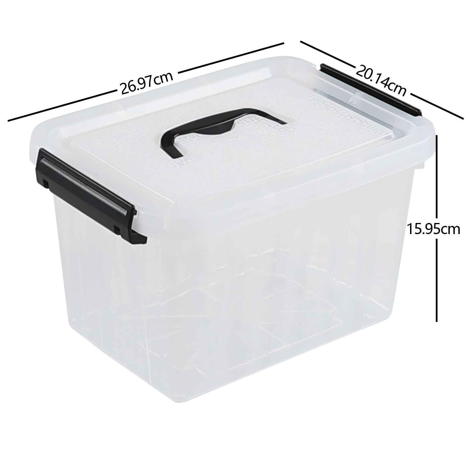 Plastic Storage Boxes With Lids and Latches (4 Count)