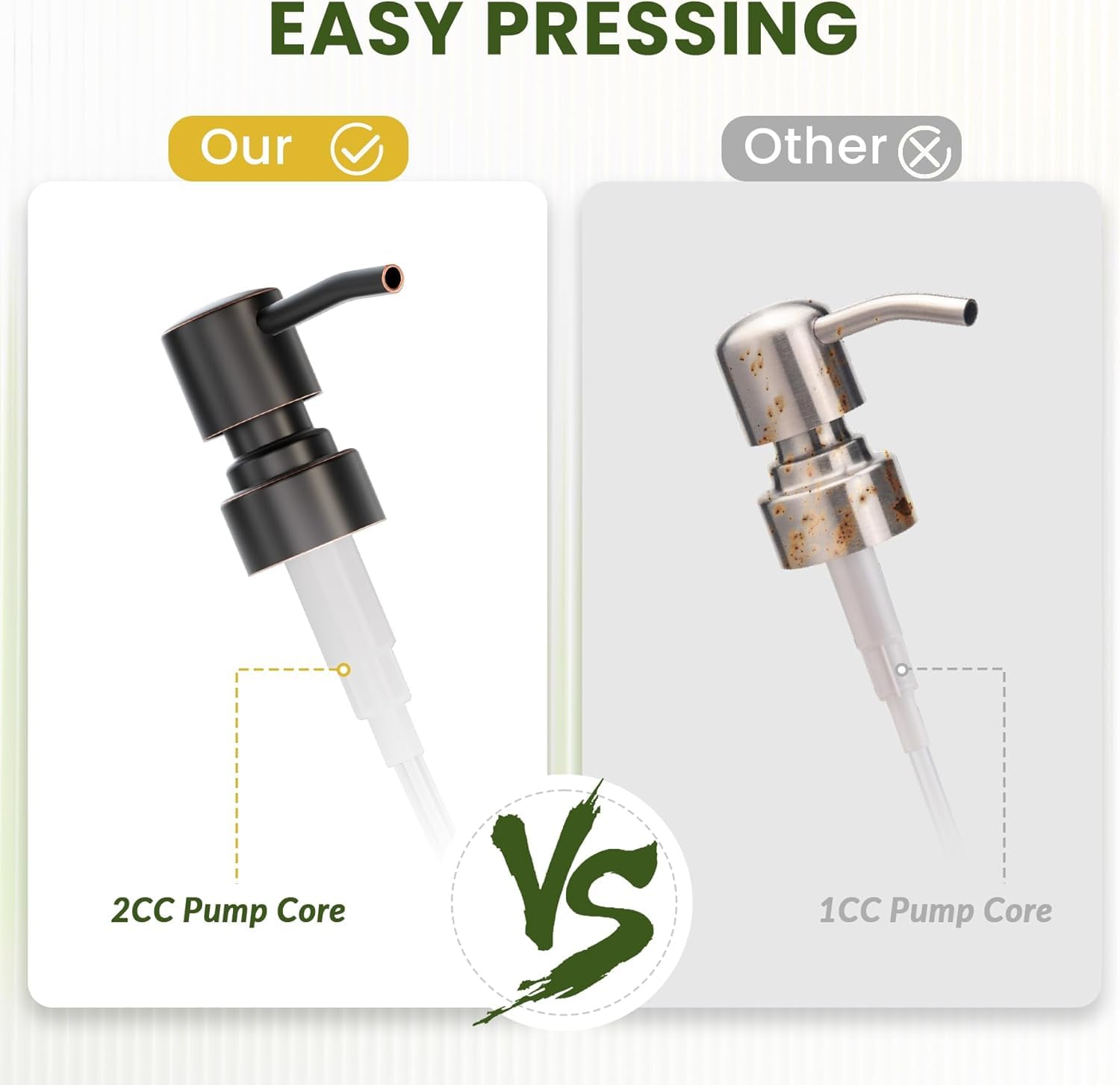 Amber Glass Soap Dispensers (2 Count)