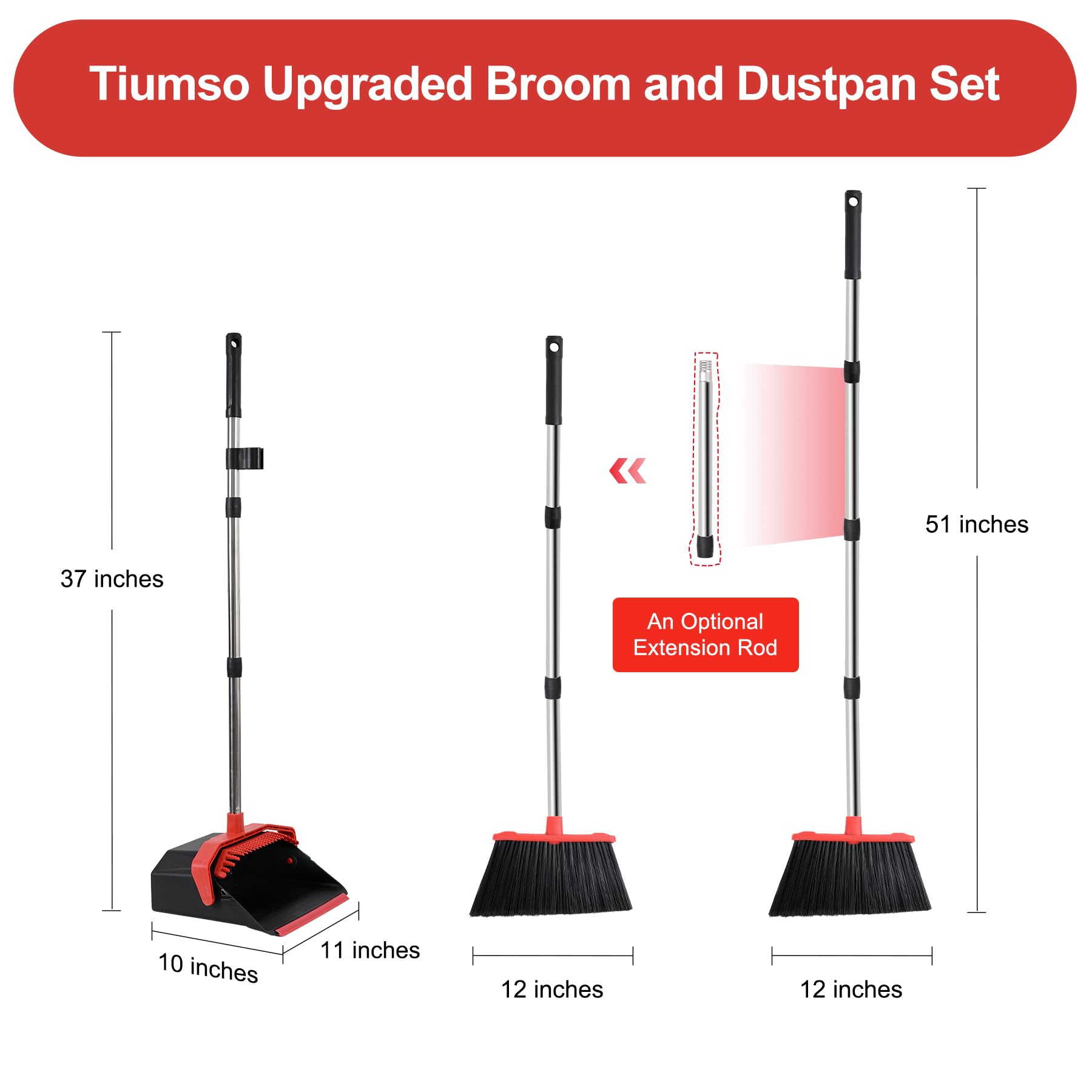 Broom and Dustpan Set for Home