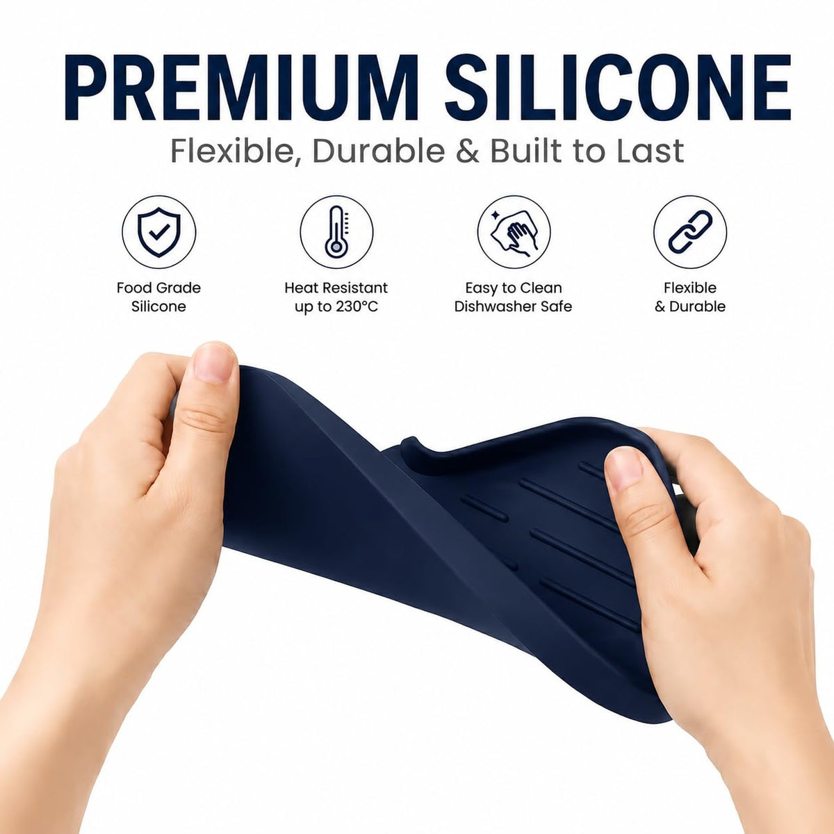 Silicone Soap Dish with Drain Spout