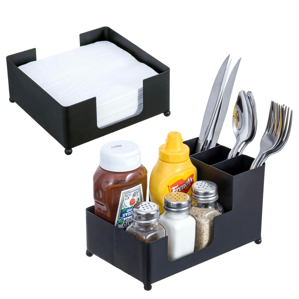 Modern Brass Tone Metal Tabletop Commercial Folded Paper Towel Holder Dispenser Tray