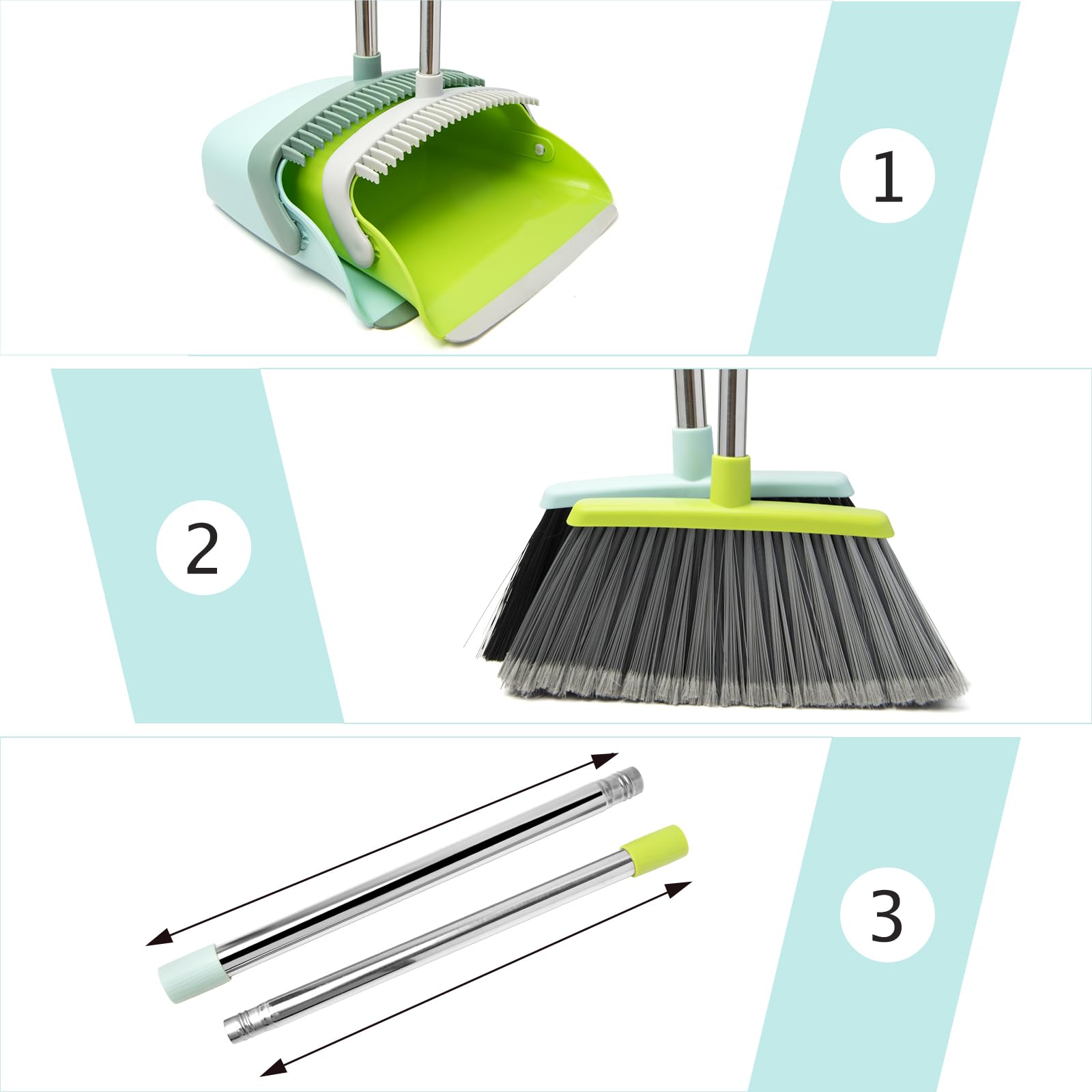 Broom and Dustpan Combo Set