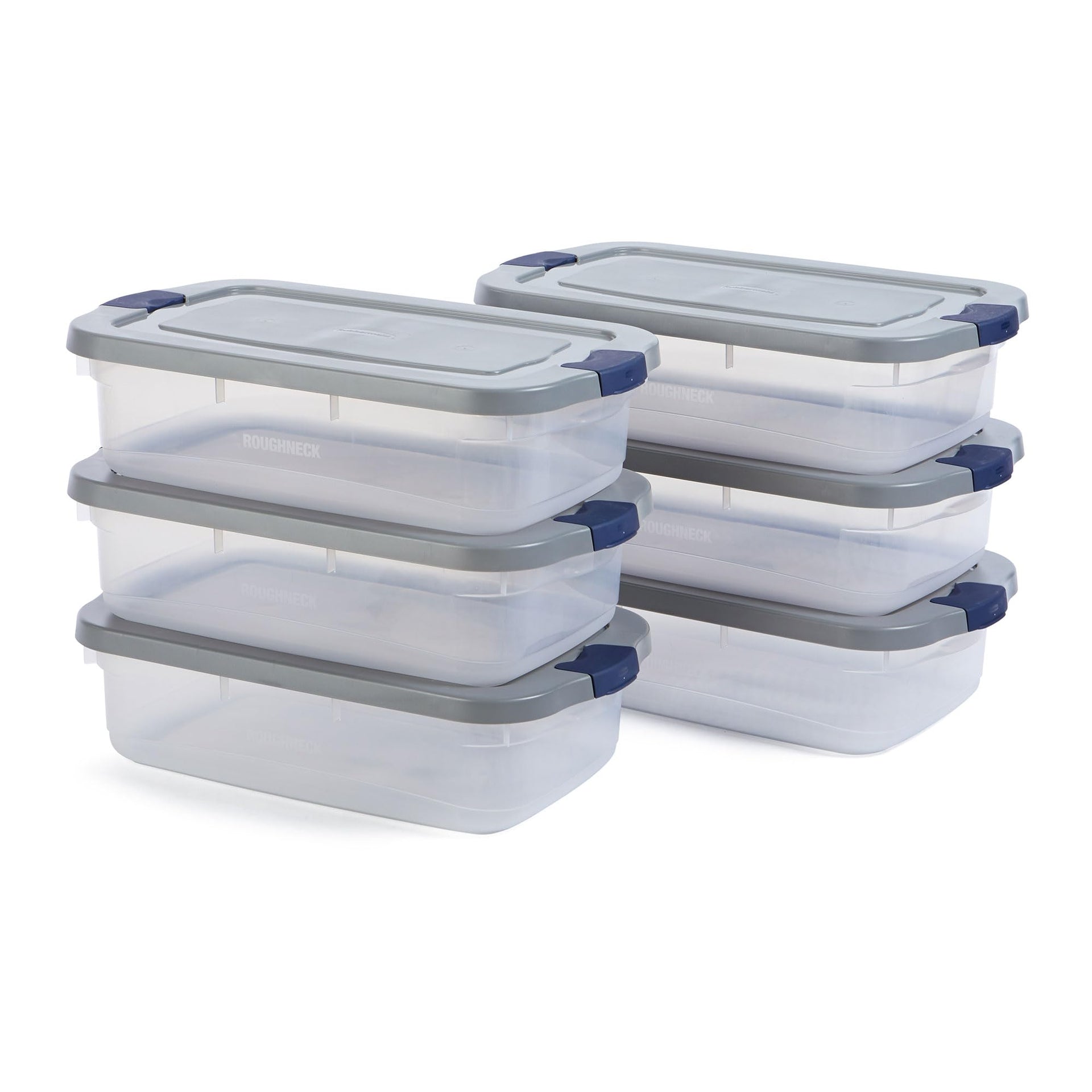 6 Pack Roughneck Clear Storage Containers (6 Count)