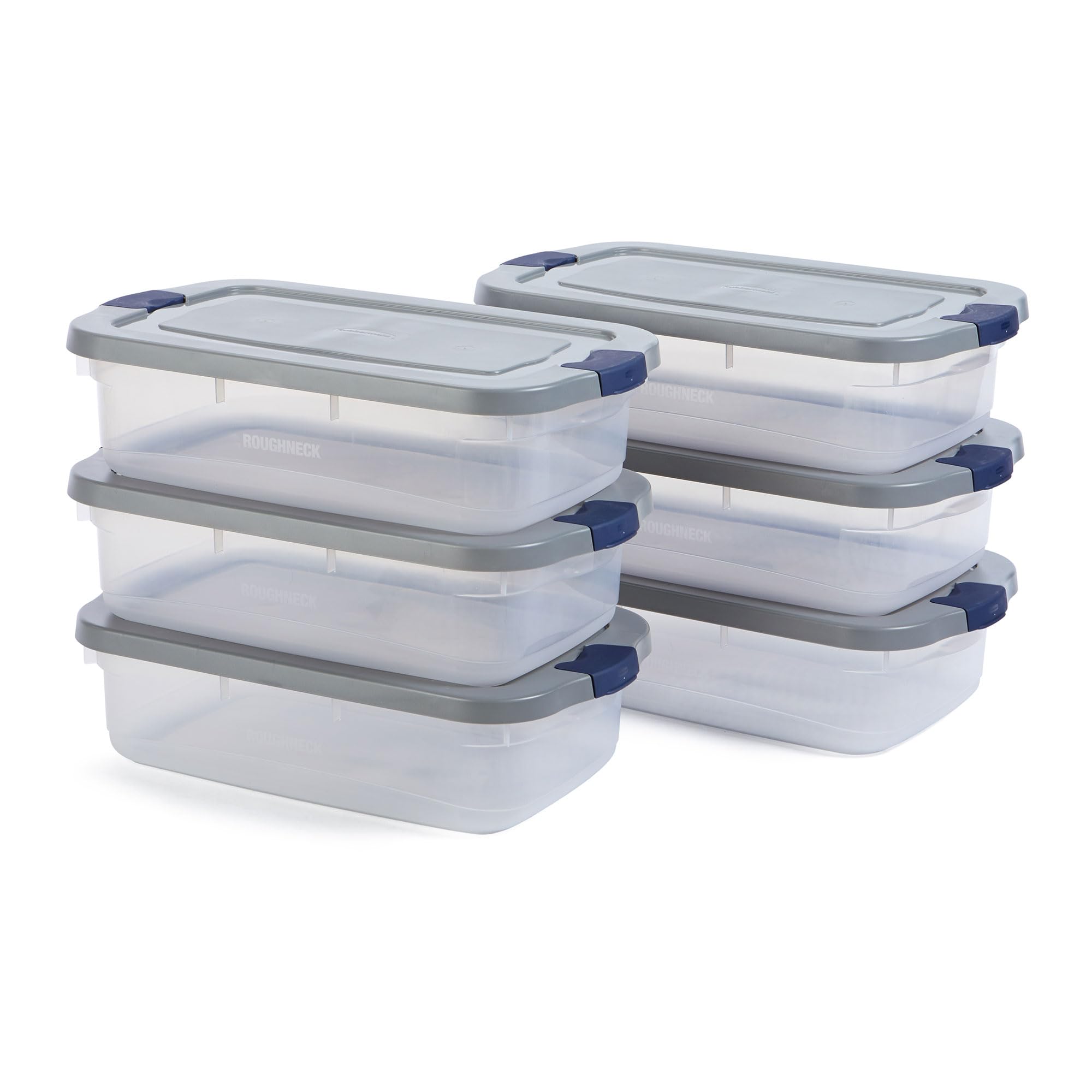 6 Pack Roughneck Clear Storage Containers (6 Count)