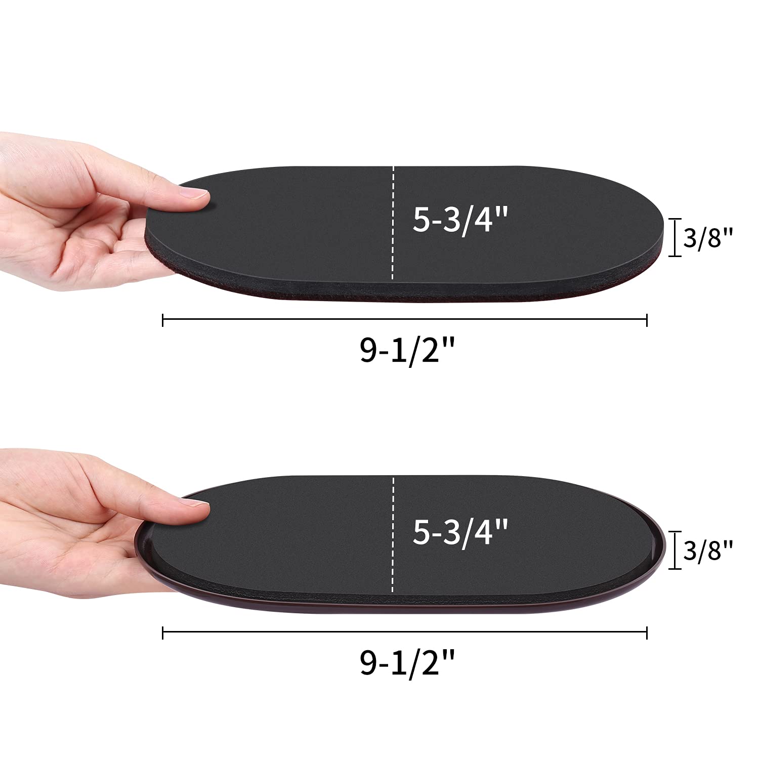 Large Furniture Sliders for Carpet and Hardwood Floors (8 Count)