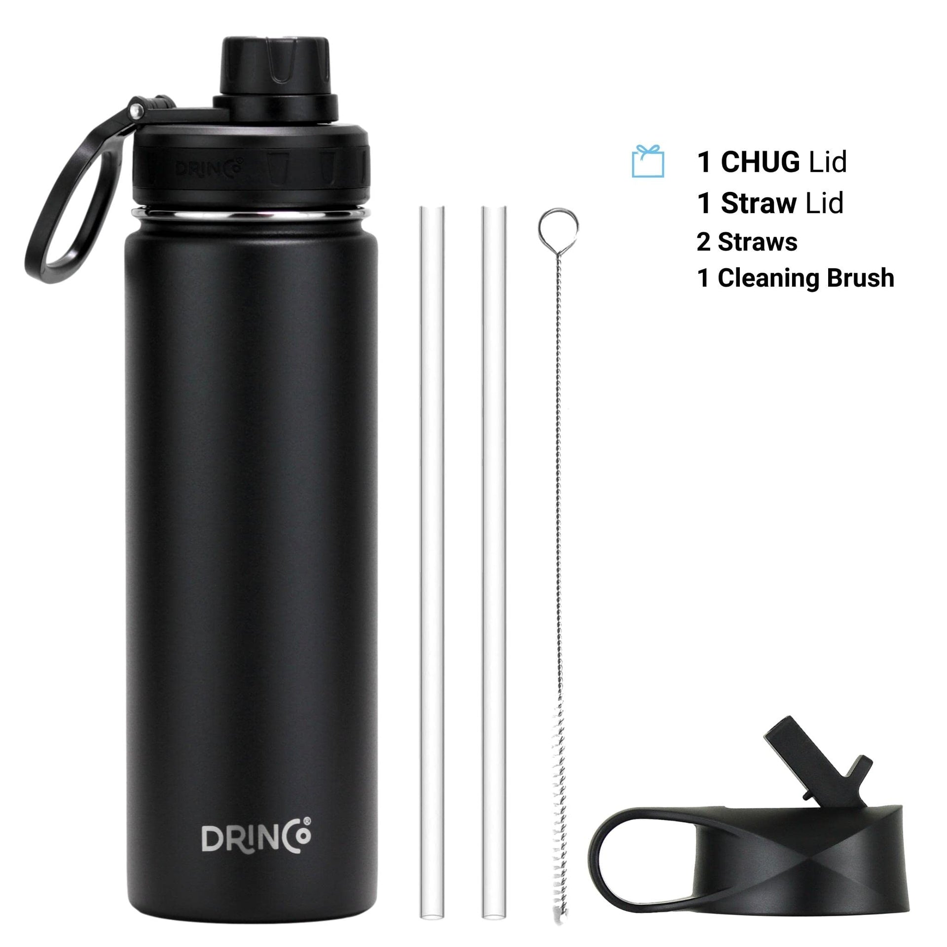 Stainless Steel Water Bottle Spout Lid Vacuum Insulated Double Wall Water Bottle Wide Mouth