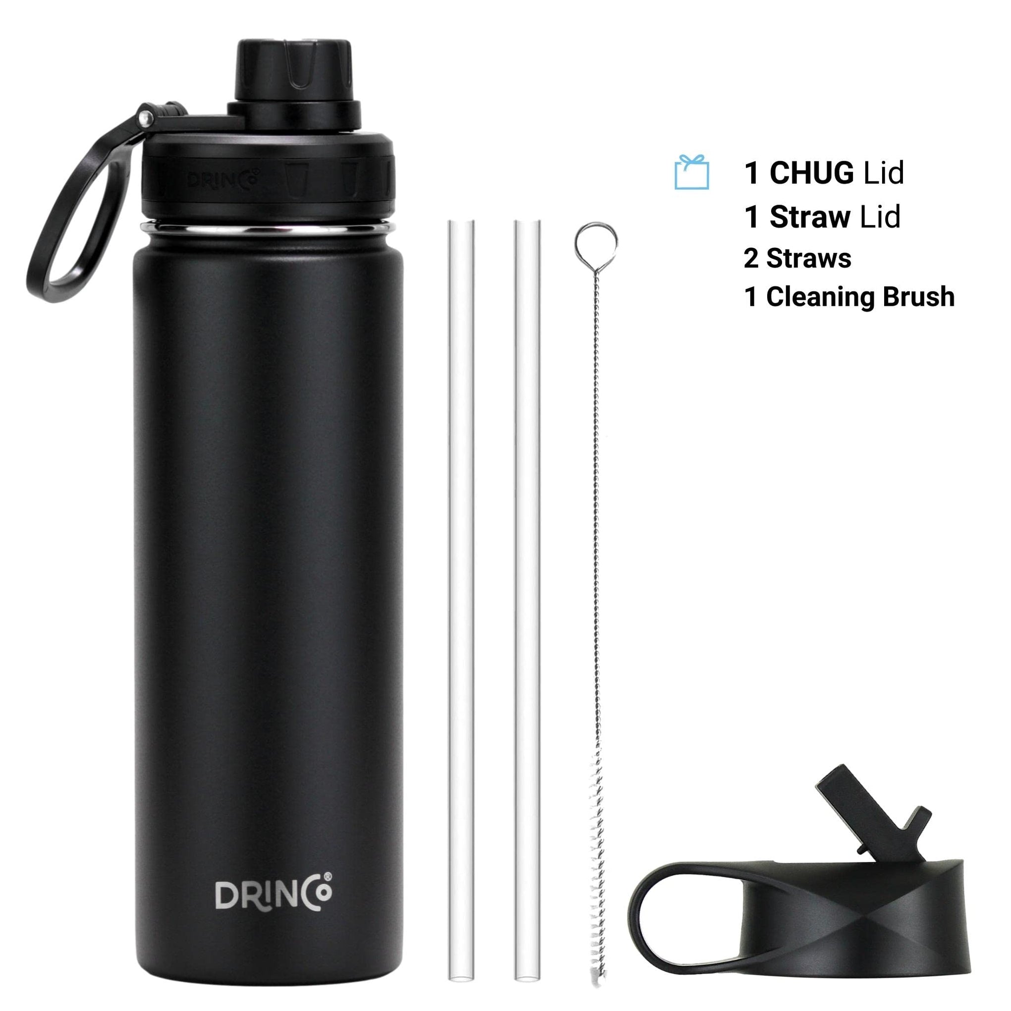 Stainless Steel Water Bottle Spout Lid Vacuum Insulated Double Wall Water Bottle Wide Mouth