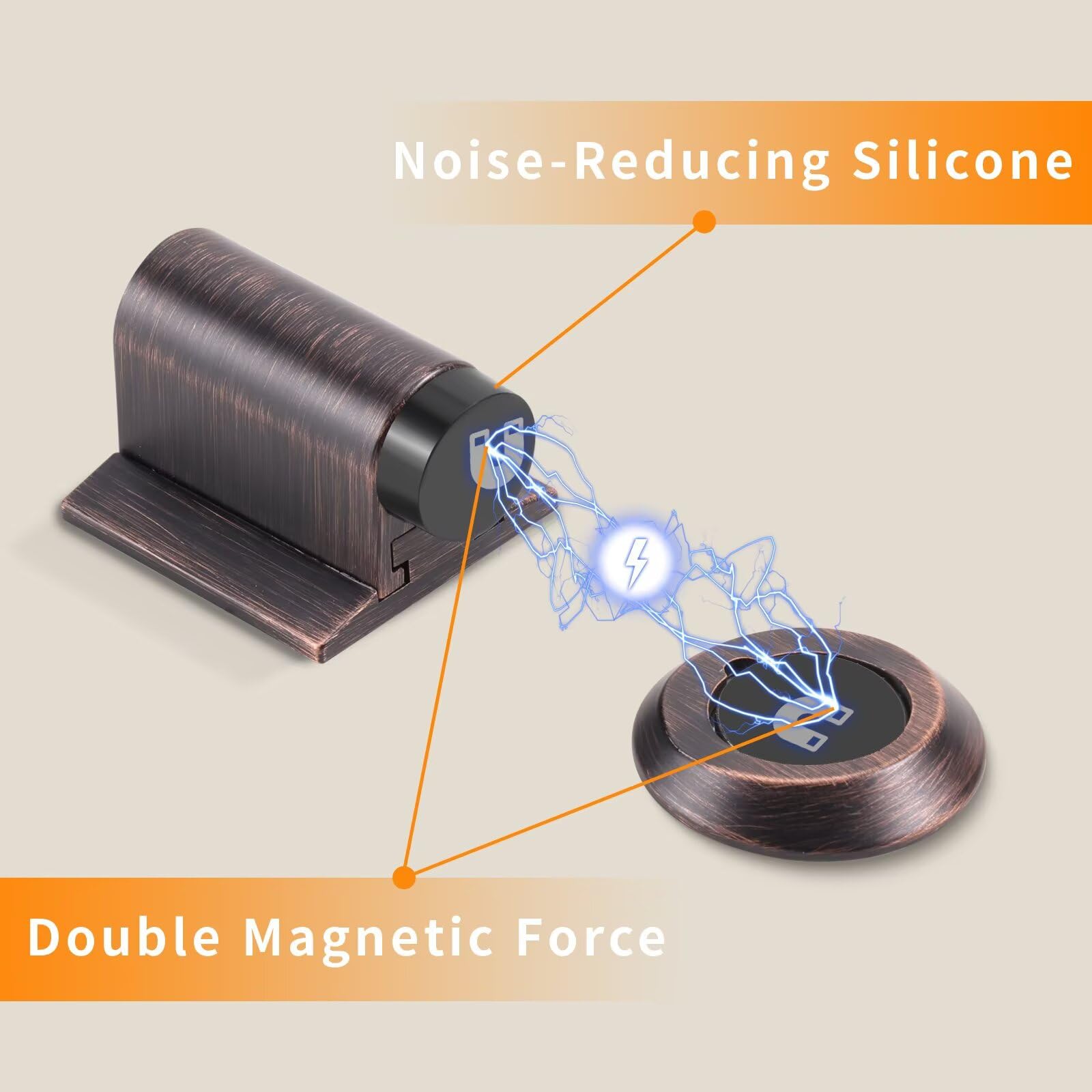 Magnetic Door Stoppers for Bottom of Door (2 Count)