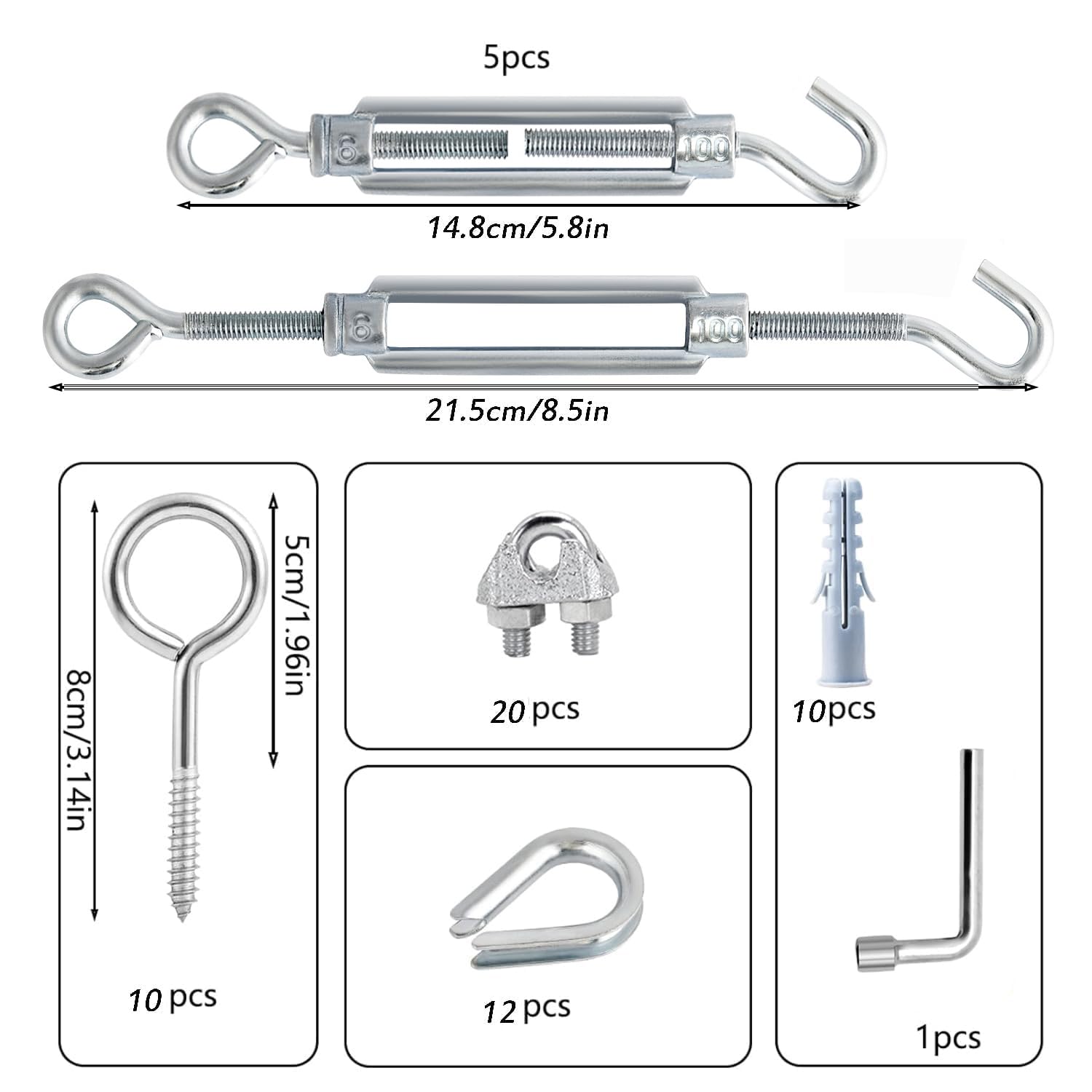 3 16" Wire Rope Tensioner Kit