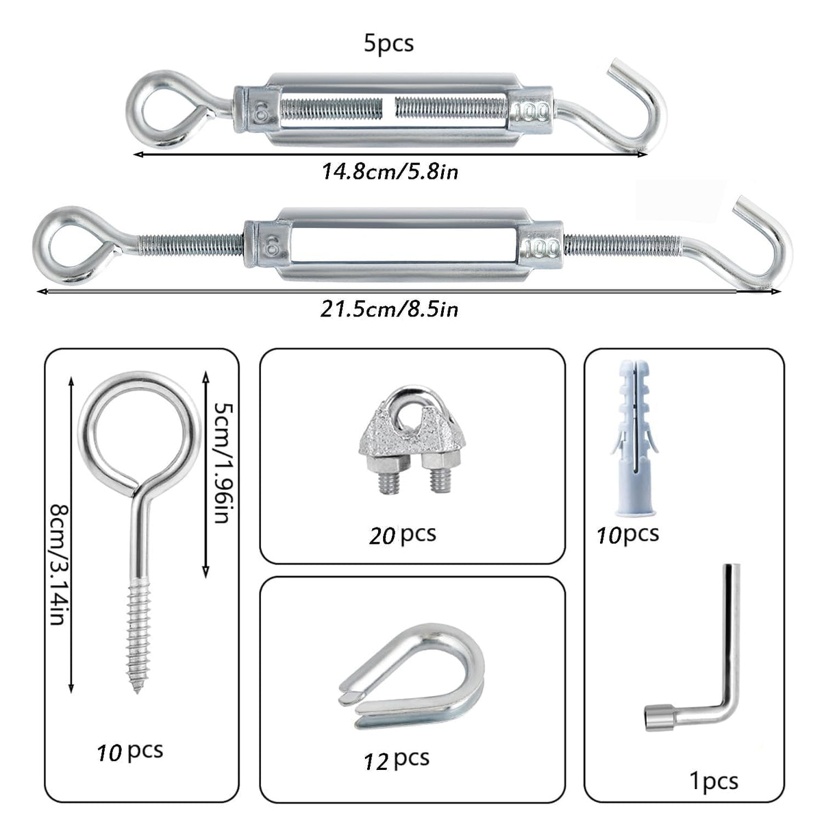 1 8" Wire Rope Tensioner Kit