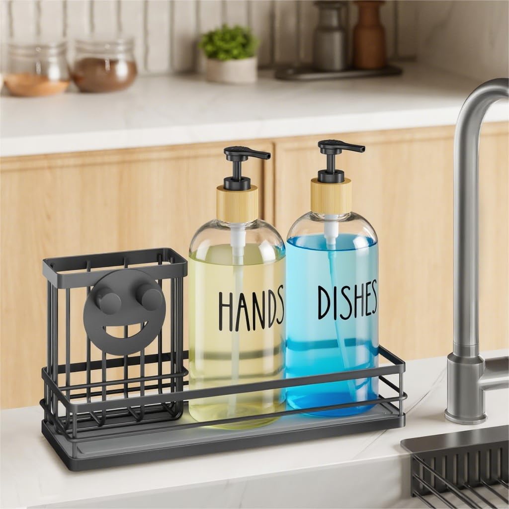 Kitchen Dish Soap Dispenser Set