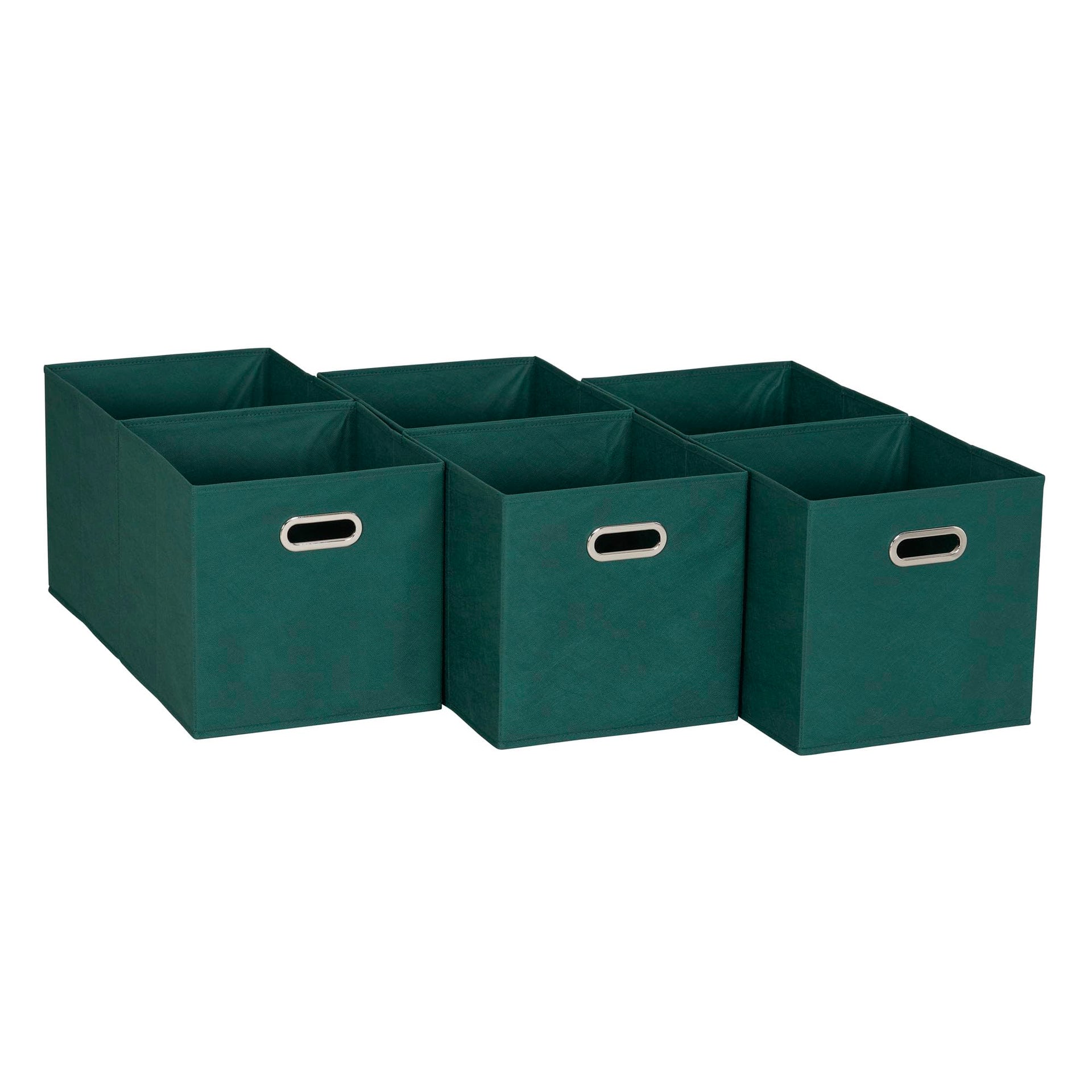 6 ct Open Fabric Cube Storage Bins