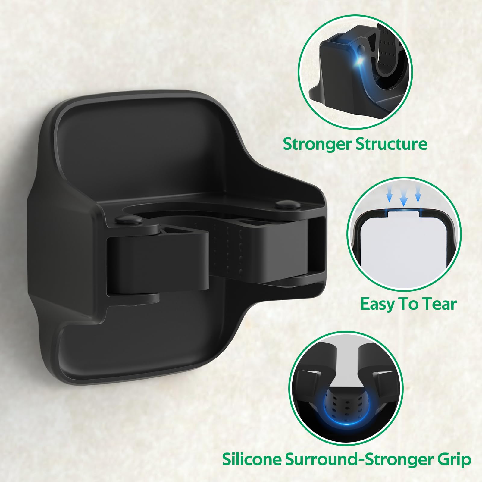 Broom Holder Wall Mount Mop Grippers organizer wall hanging (5 Count)