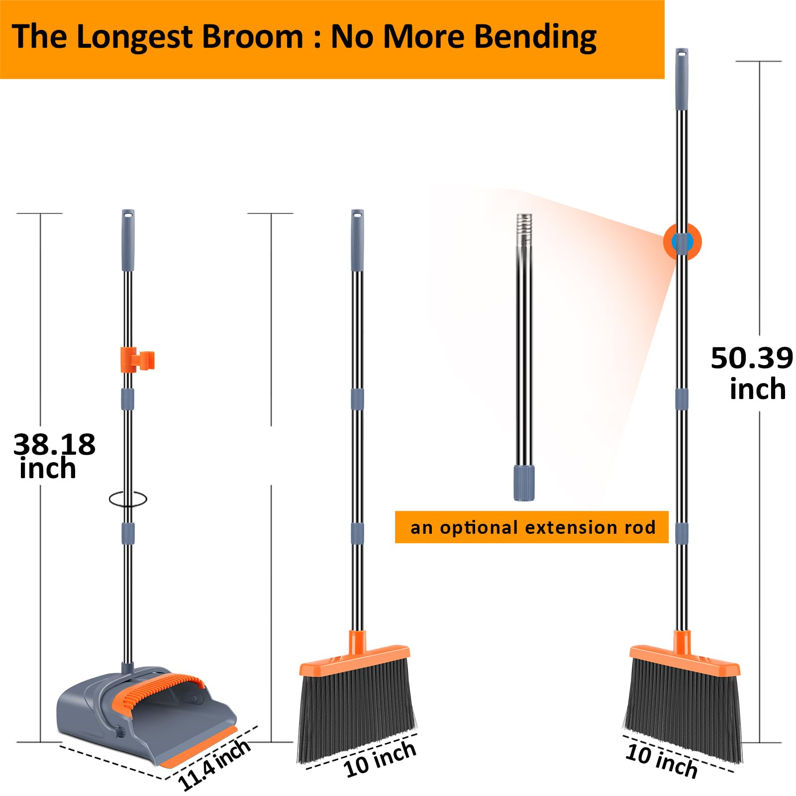 Upgrade Broom and Dustpan Set