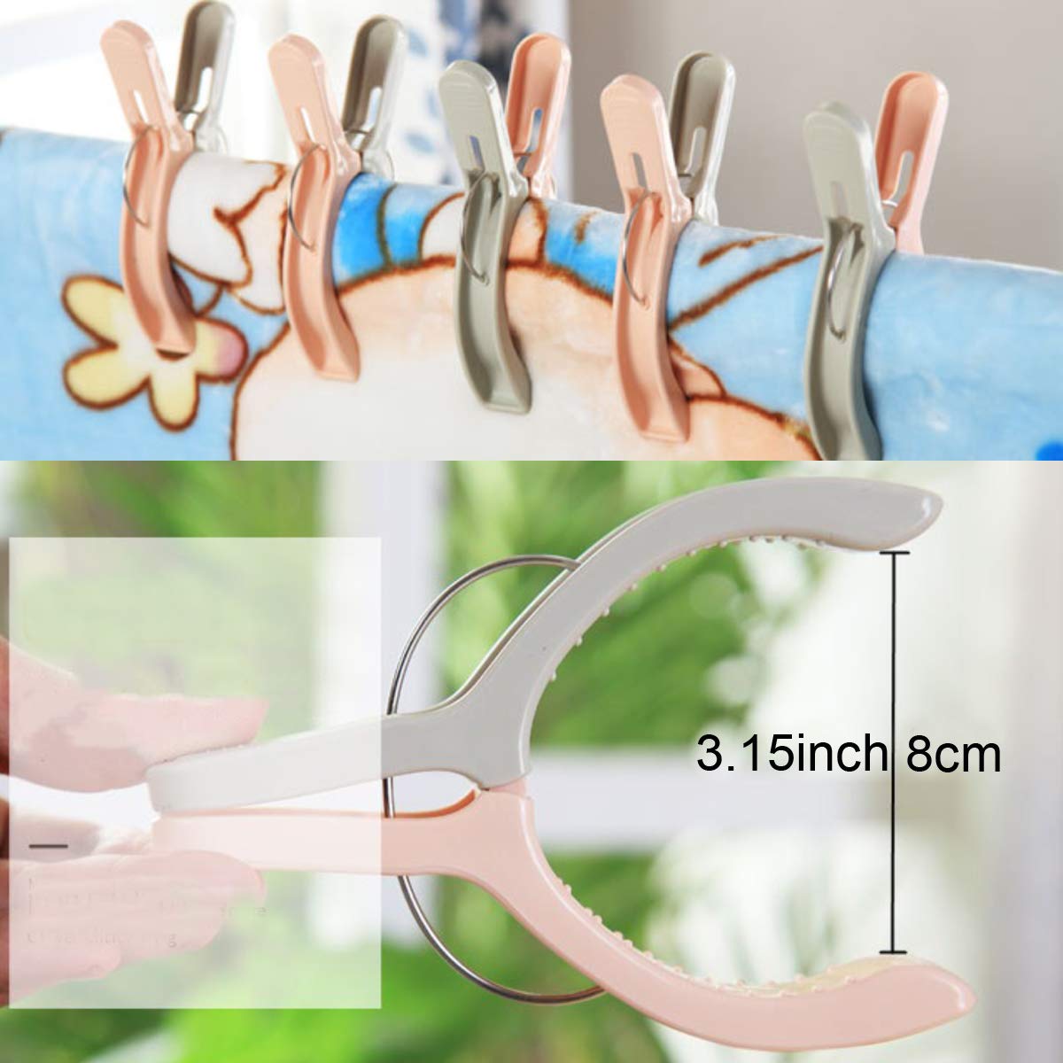 10 Pack Beach Towel Clips for Beach Chairs (10 Count)