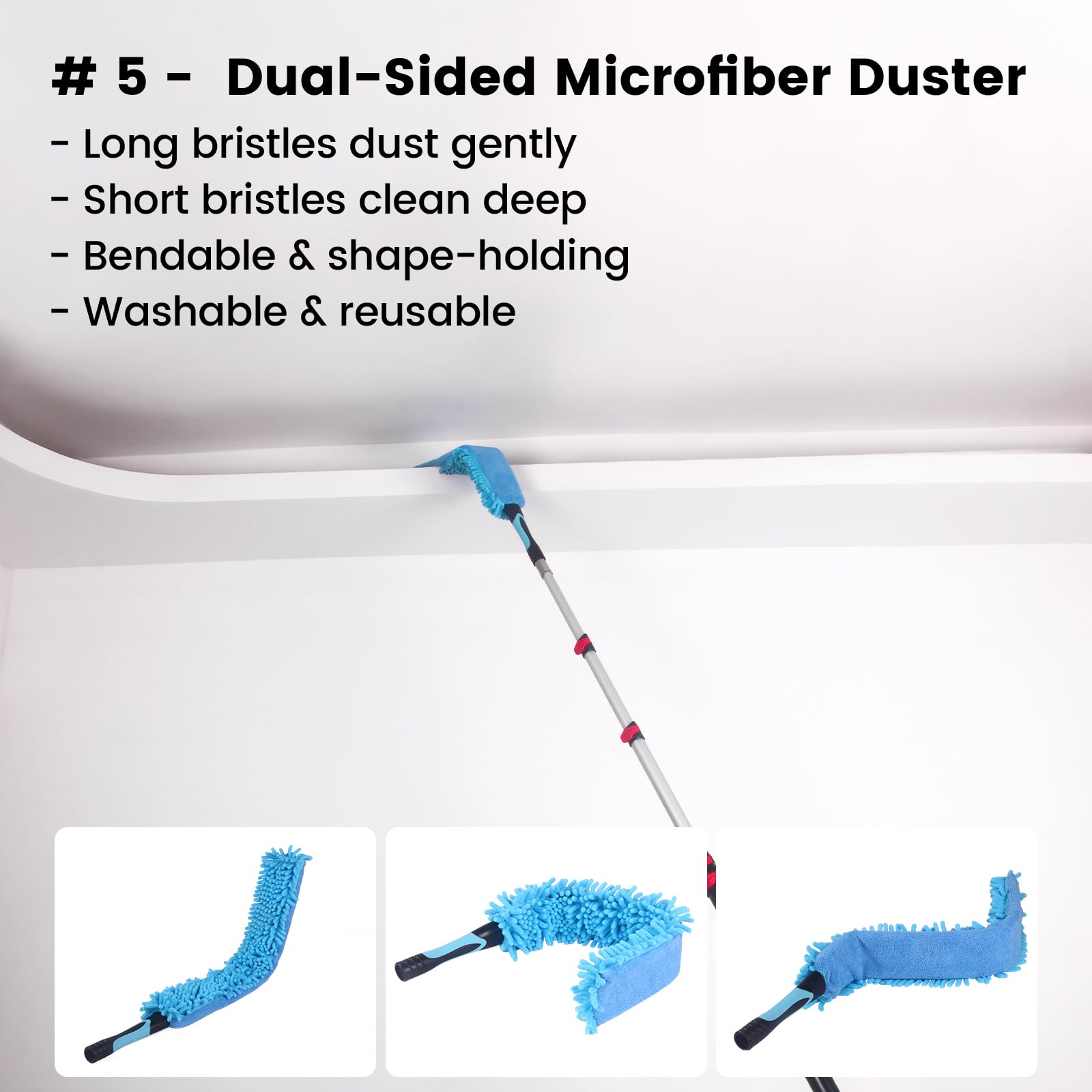 Ceiling Fan Duster Kit with 12 FT Telescoping Pole