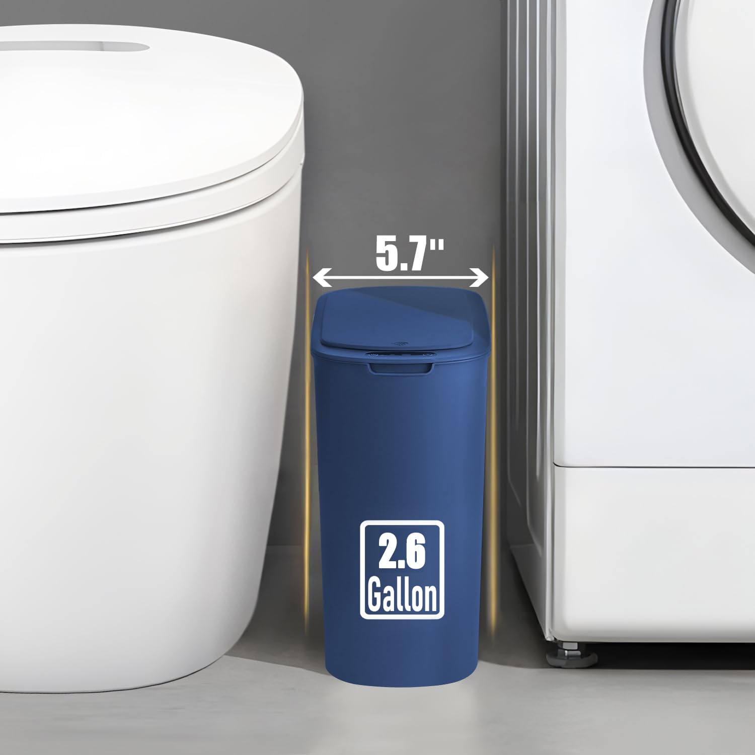Automatic Motion Sensor Bathroom Trash Can with Lid